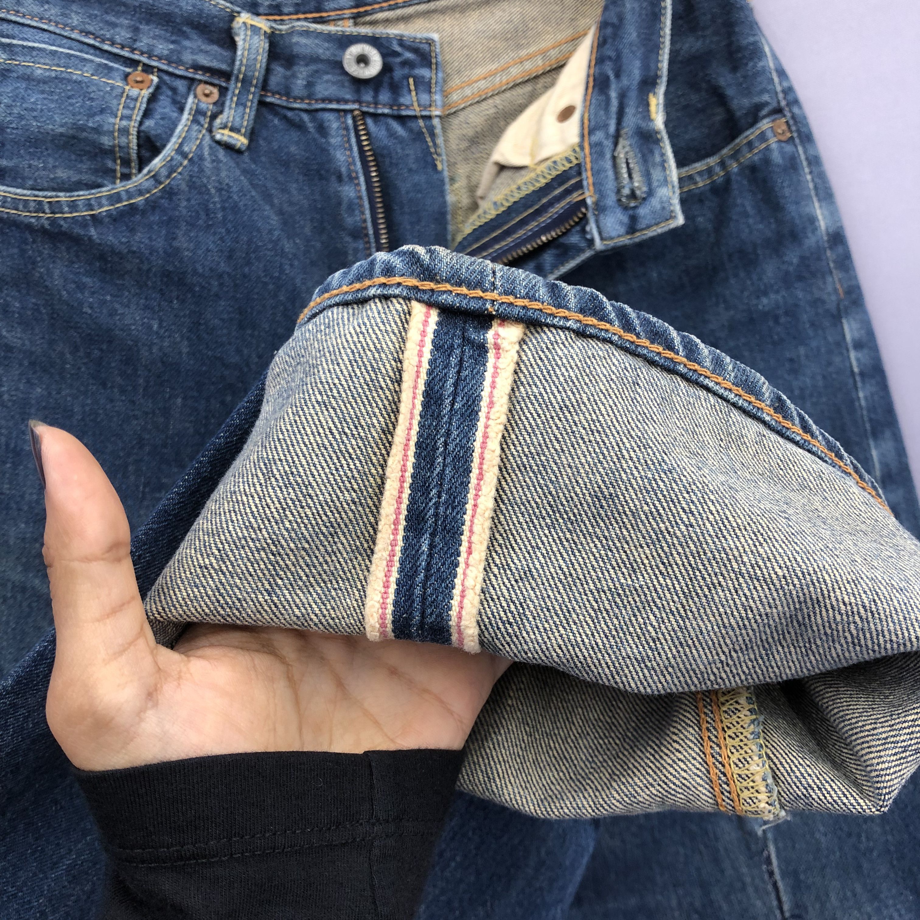 Japanese Brand Vintage Bobson Selvedge Jeans Japanese Redline Faded Denim Size 26" / US 2 / IT 38 - 6 Thumbnail