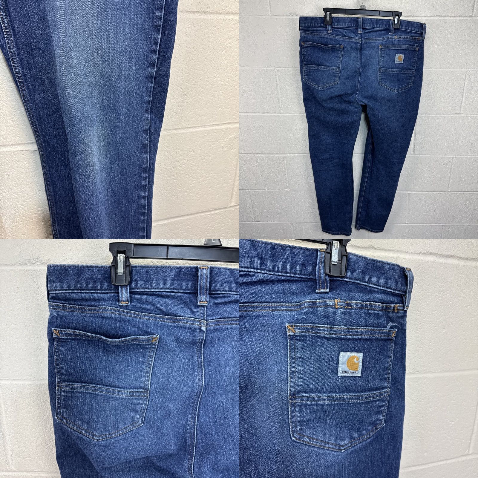 Carhartt Carhartt Jeans Men's 40x32 Force Straight Fit Low Rise 5-Pocket Tapered Blue Size US 40 / EU 56 - 8 Thumbnail