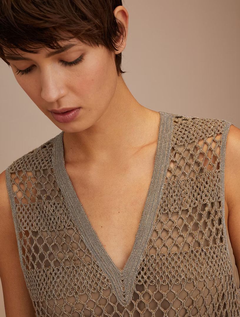 Brunello Cucinelli o1w1db10825 Dress in Dark Grey Size M / US 6-8 / IT 42-44 - 4 Thumbnail