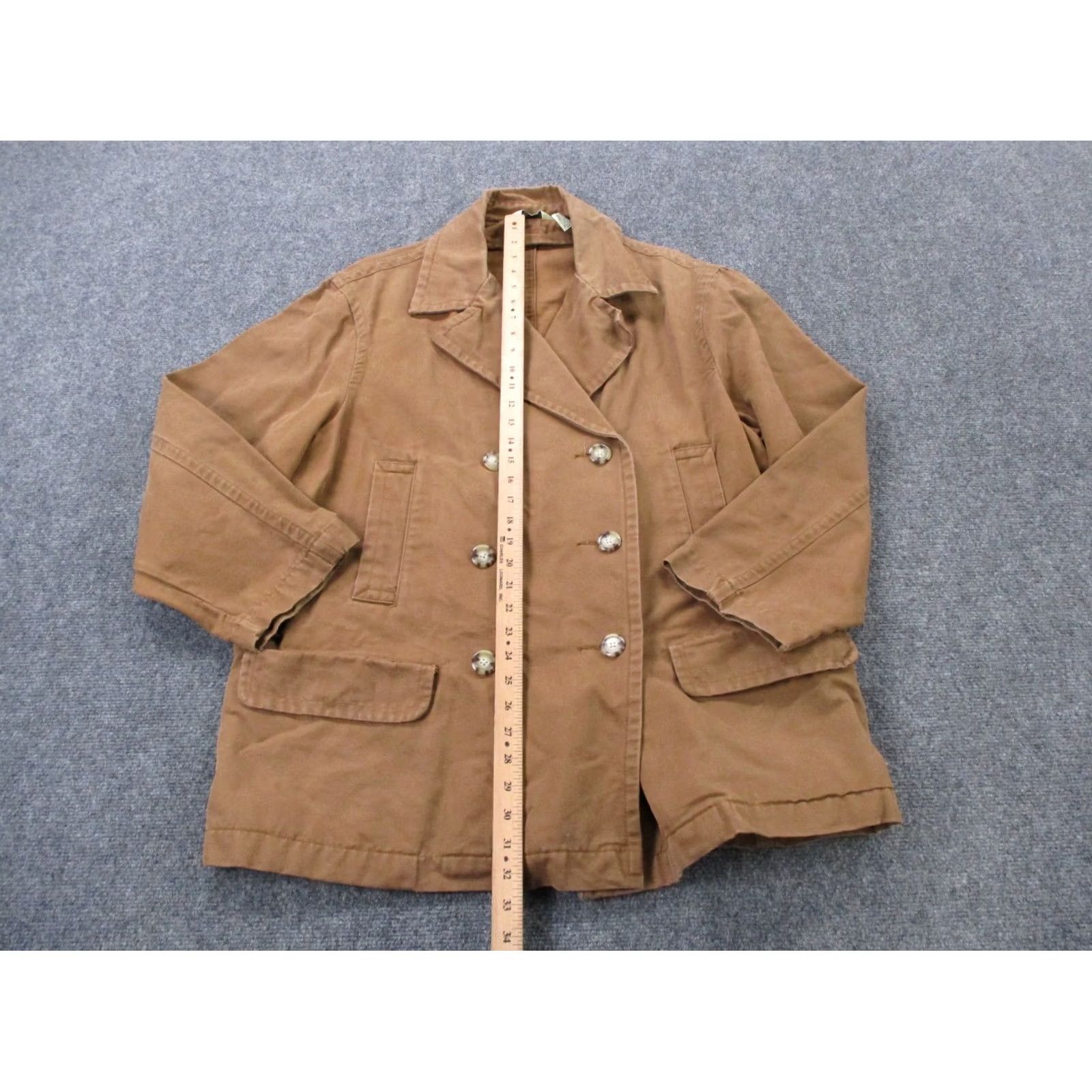 Eddie Bauer VINTAGE Eddie Bauer Coat Womens L Brown Wool Blend Overcoat Pea Coat Fall Winter 90s Womens Size L / US 10 / IT 46 - 3 Thumbnail