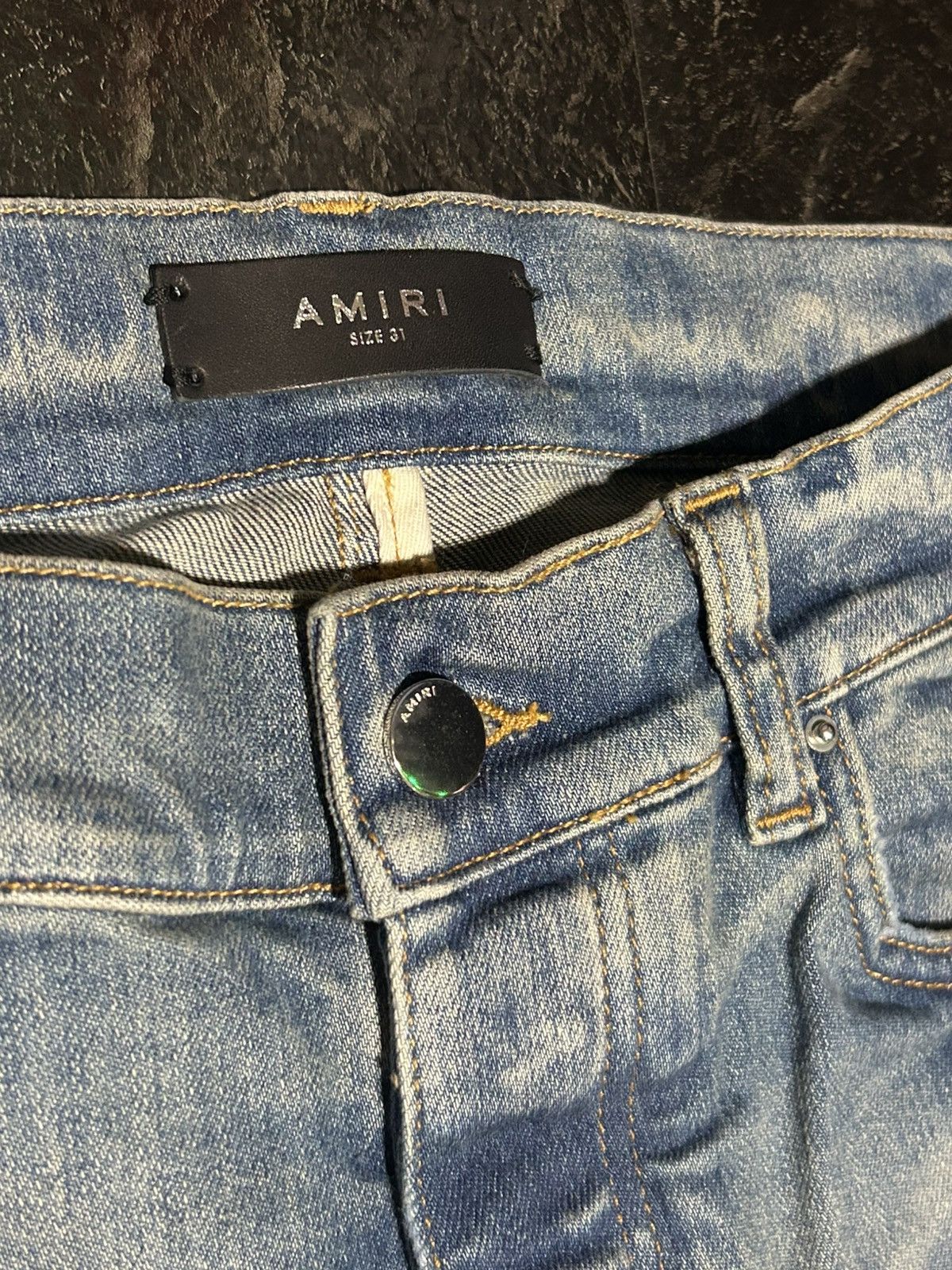 Amiri Amiri Jean Size 31 Orange Bandana Patchwork Size US 31 - 3 Thumbnail