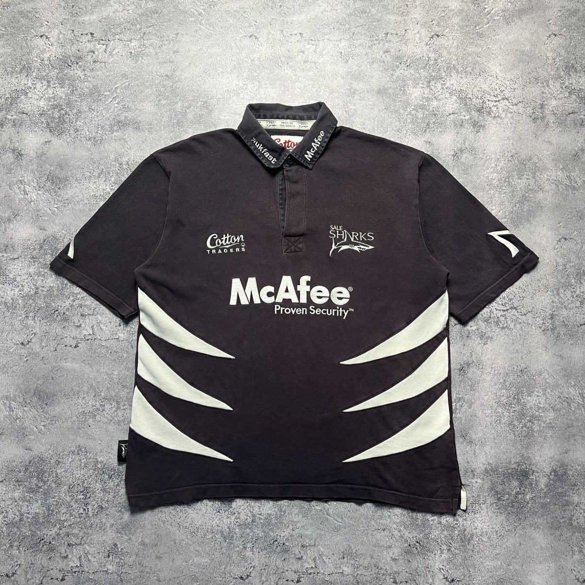 Cotton Traders Vintage Cotton Traders Sale Sharks Rugby Polo Jersey McAfee Size US L / EU 52-54 / 3 - 1 Thumbnail
