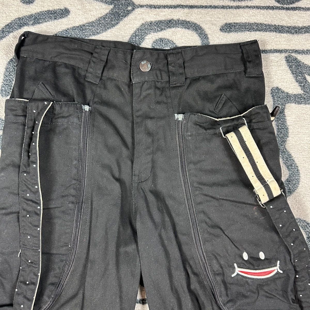Japanese Brand Up! Smile Cargo Suspender Pants Black Size 32 Size US 32 / EU 48 - 2 Thumbnail