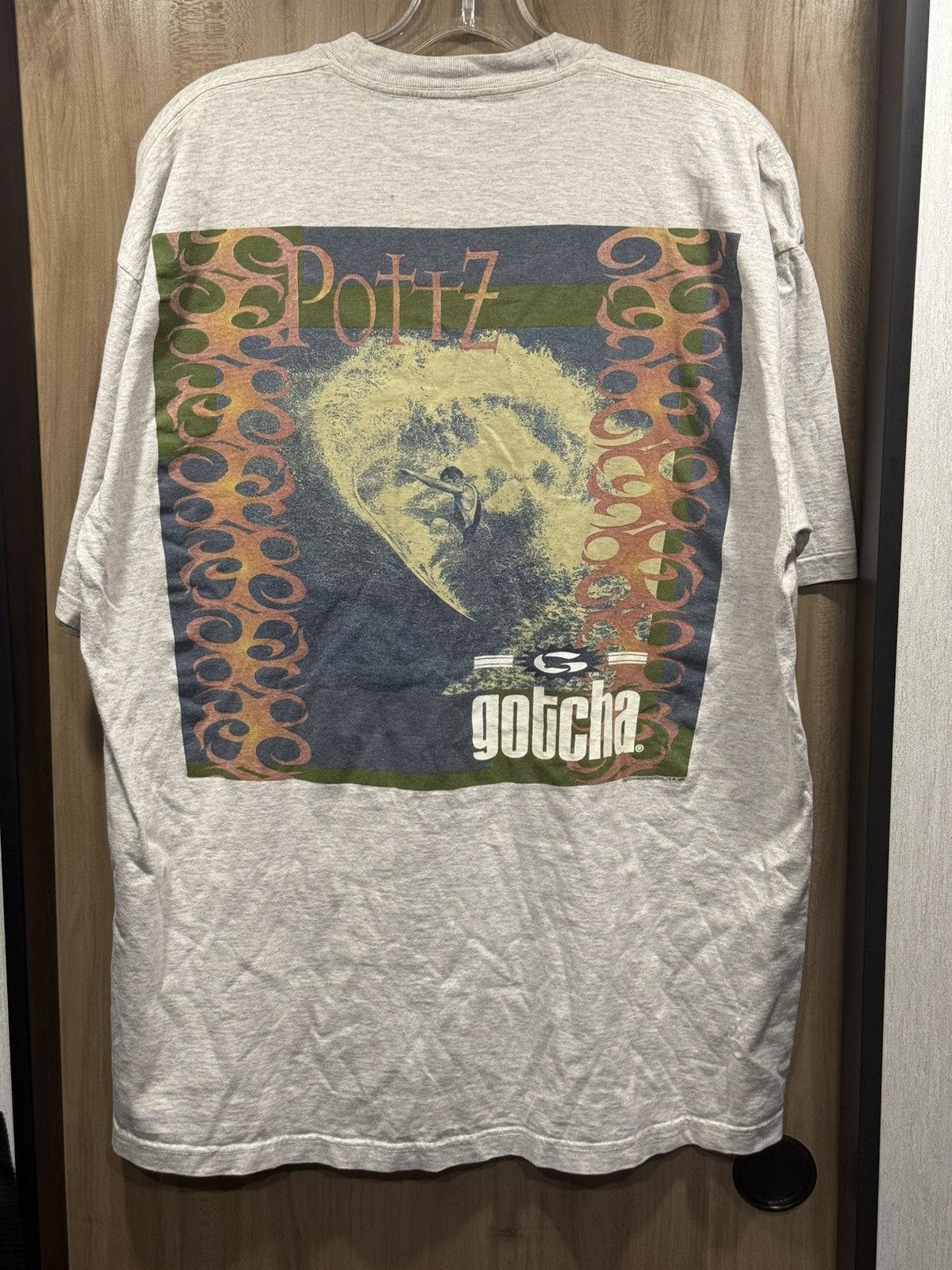 Gotcha 1993 Gotcha Martin Pottz Potter Vintage Surf Single Stitch Size US XL / EU 56 / 4 - 1 Thumbnail