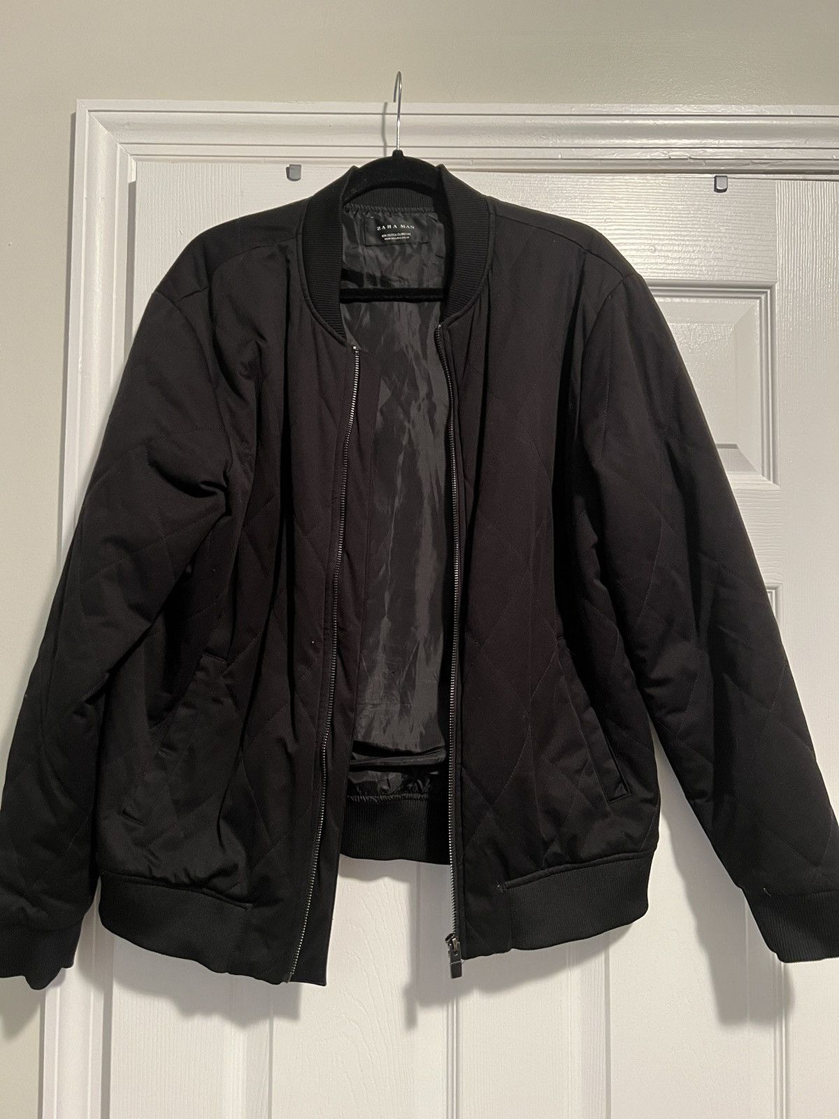 Zara Zara Man Black Bomber Jacket Size XL Size US XL / EU 56 / 4 - 2 Thumbnail
