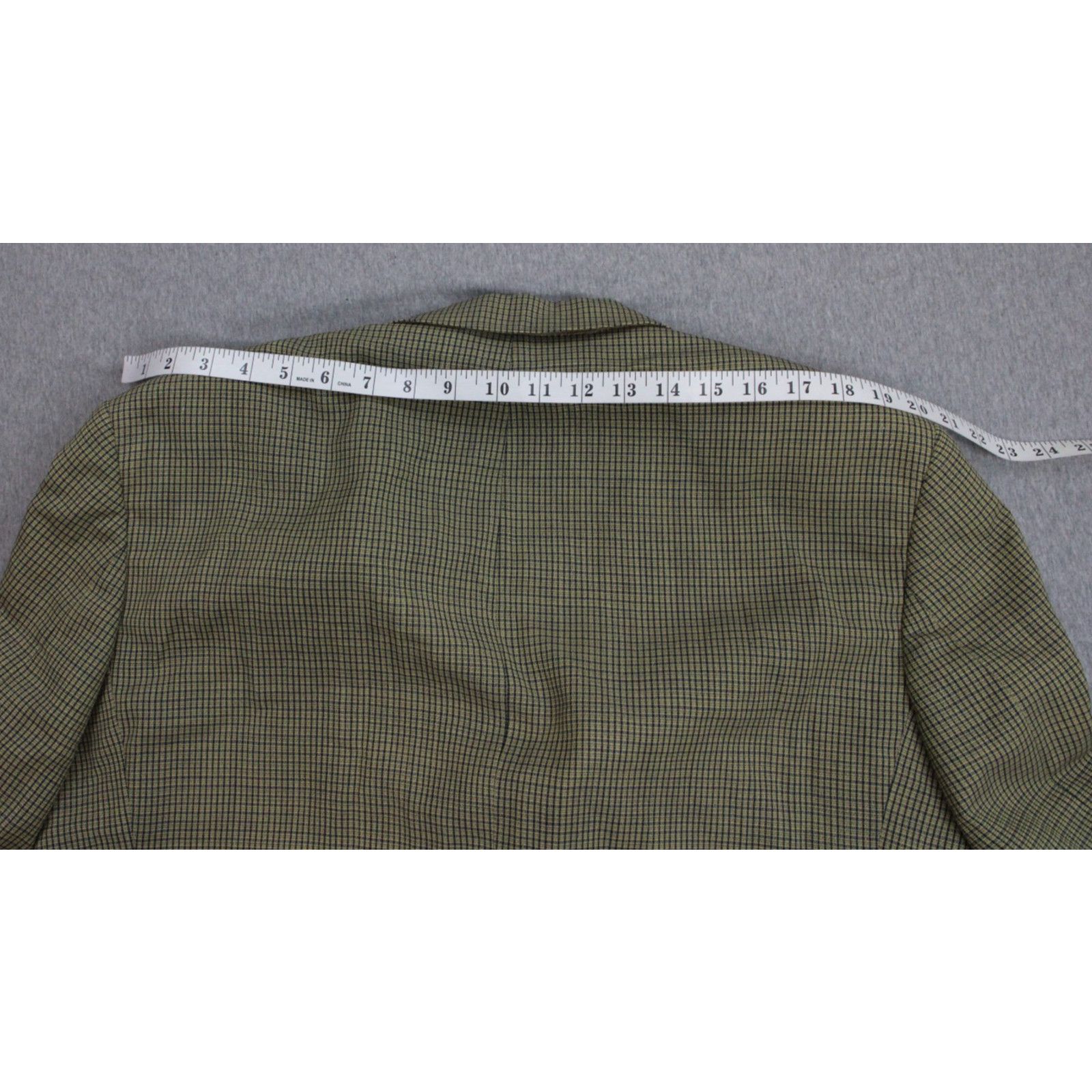 Hugo Boss Hugo Boss Blazer Mens 40R Checkered 100% Wool 2 Button Size 40R - 11 Thumbnail