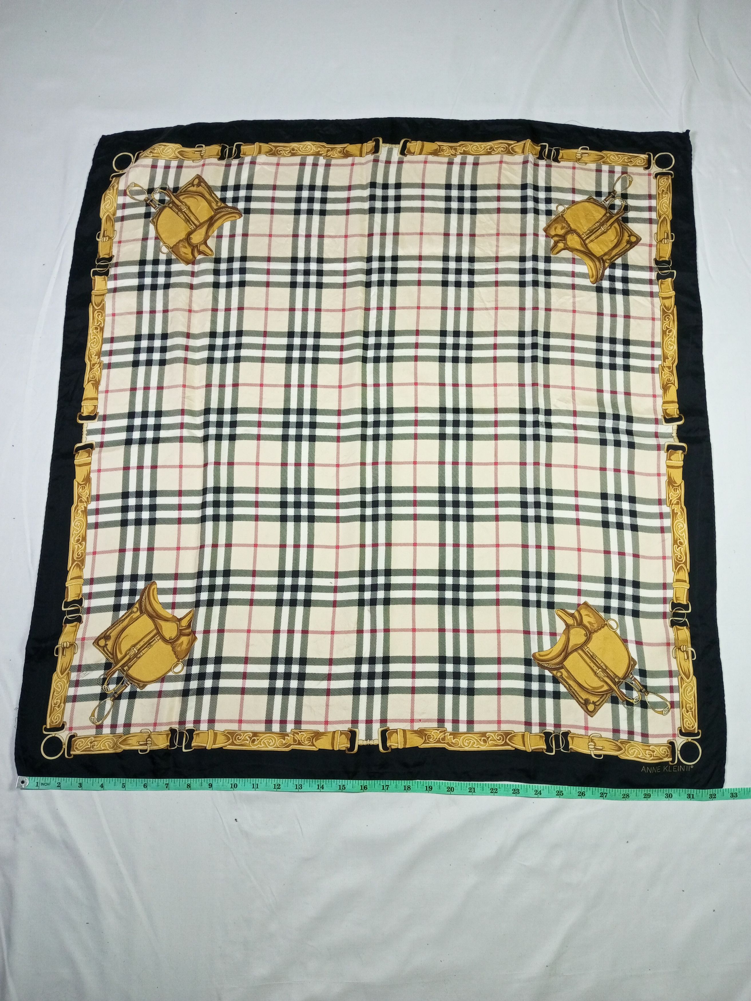 Vintage Anne Klein Floral Silk Scarf Size ONE SIZE - 7 Thumbnail