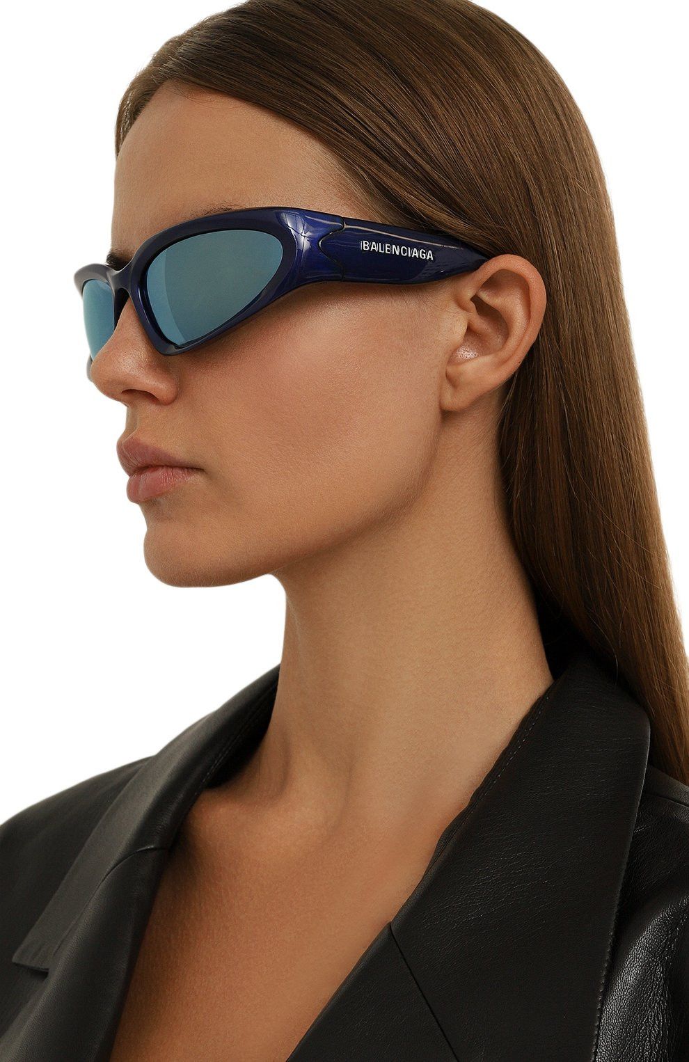 Balenciaga NEW BALENCIAGA BB0157S 009 SUNGLASSES BLUE UNISEX EYEWEAR BA Size ONE SIZE - 4 Thumbnail