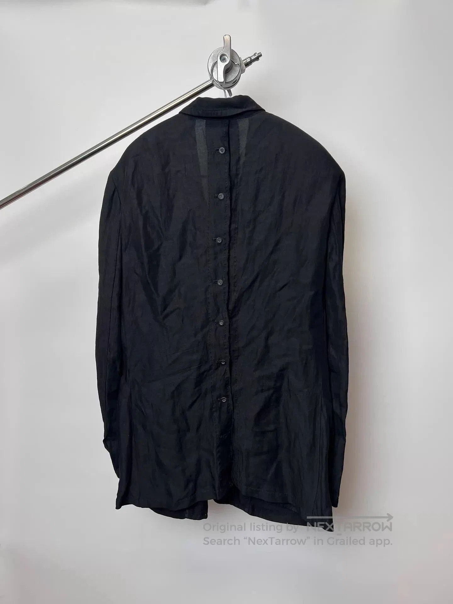 Nude: Masahiko Maruyama Black Lightweight Blazer Jacket Size M. Size US M / EU 48-50 / 2 - 4 Thumbnail