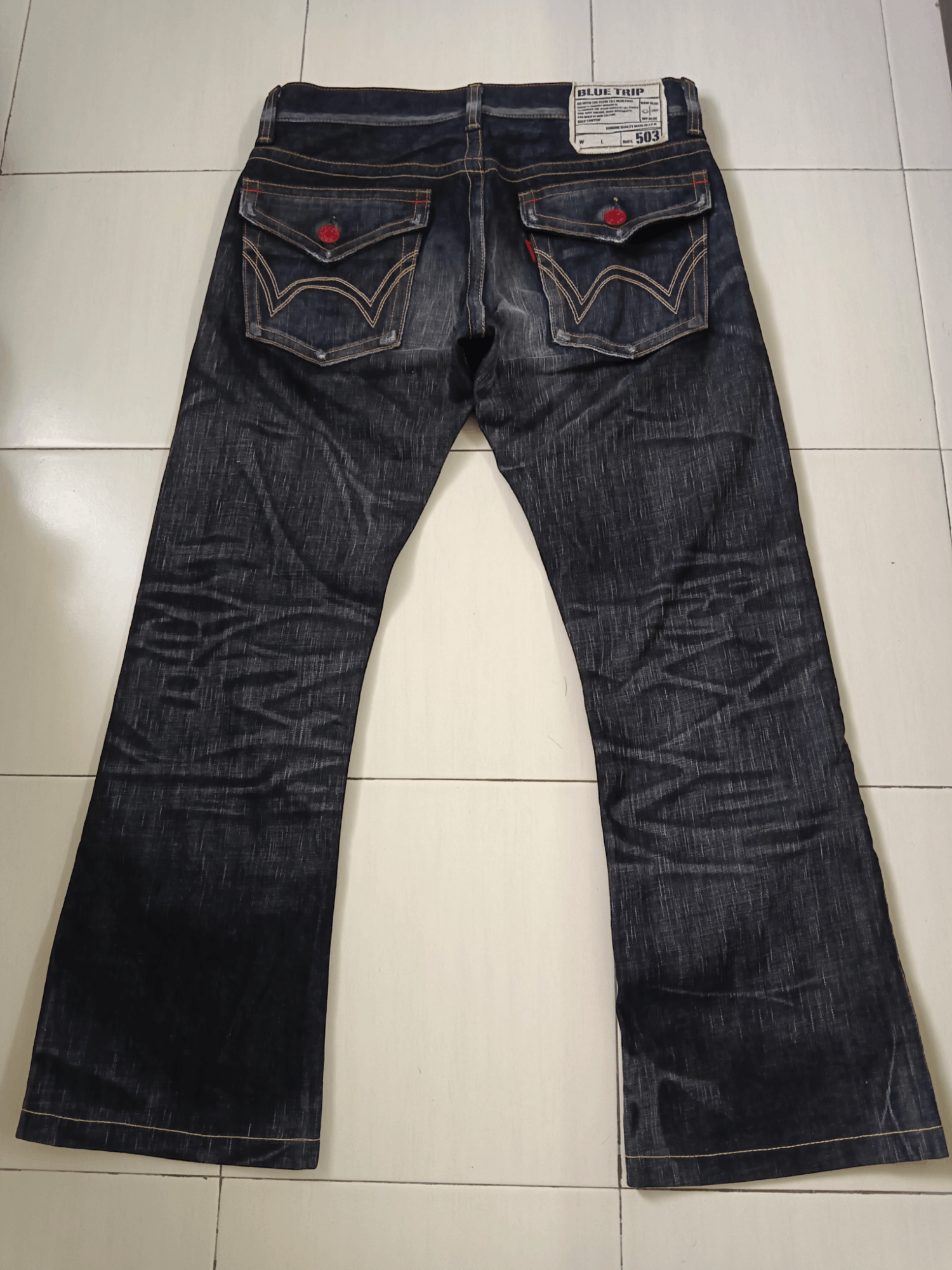 Edwin 🔥Edwin 503🔥 Seditionaries Punk Flare Denim Size US 33 - 3 Thumbnail