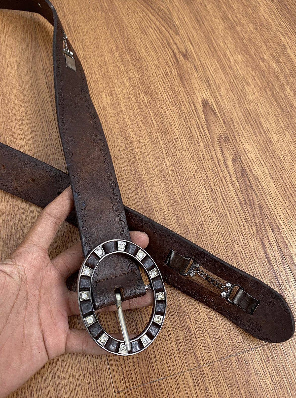 If Six Was Nine × Japanese Brand × KMRii Vintage Anna sui genuine leather belt Size ONE SIZE - 3 Thumbnail