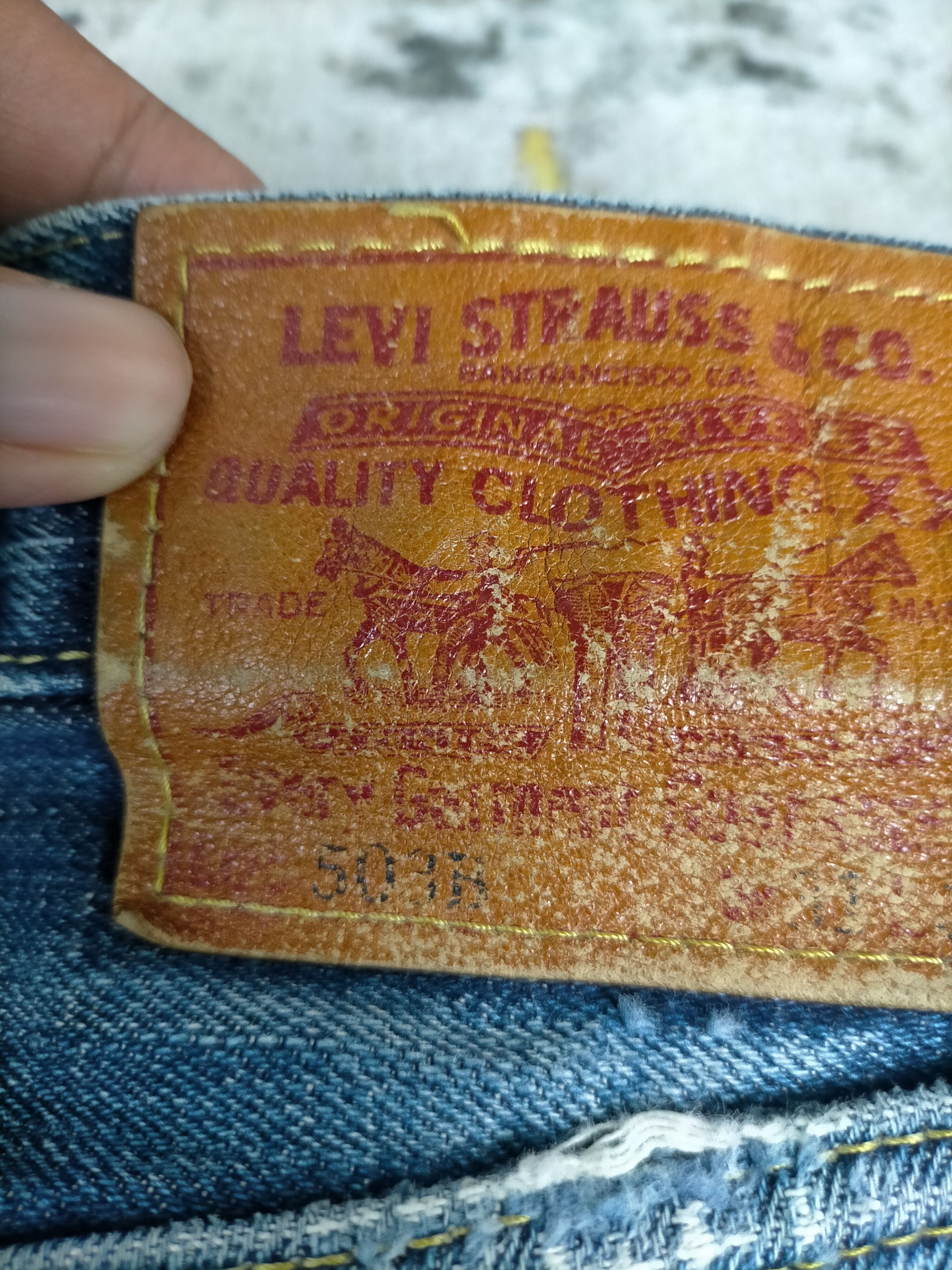 Levi's 🔥 Vintage 80s Levis 503B Big E Selvedge Distressed Jeans Size US 30 / EU 46 - 6 Thumbnail