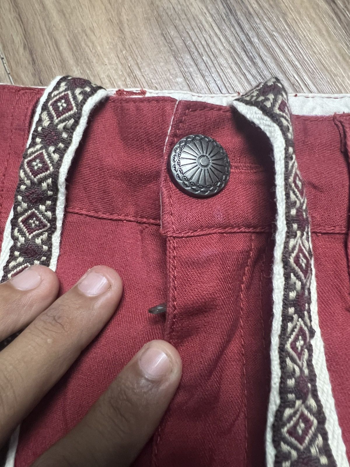 If Six Was Nine Anti-Label Jean L | Boho Cropped Pants (41) Size US 33 - 7 Thumbnail