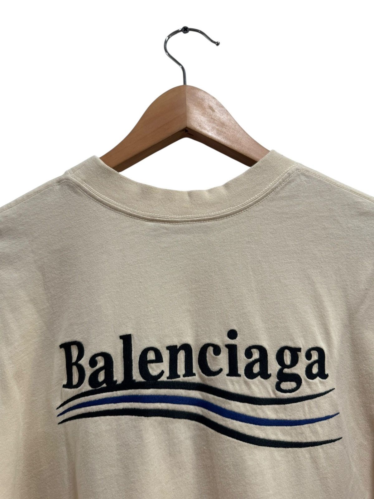Balenciaga Balenciaga Political Campaign Layered Long Sleeve Tee Cream Size US S / EU 44-46 / 1 - 8 Thumbnail