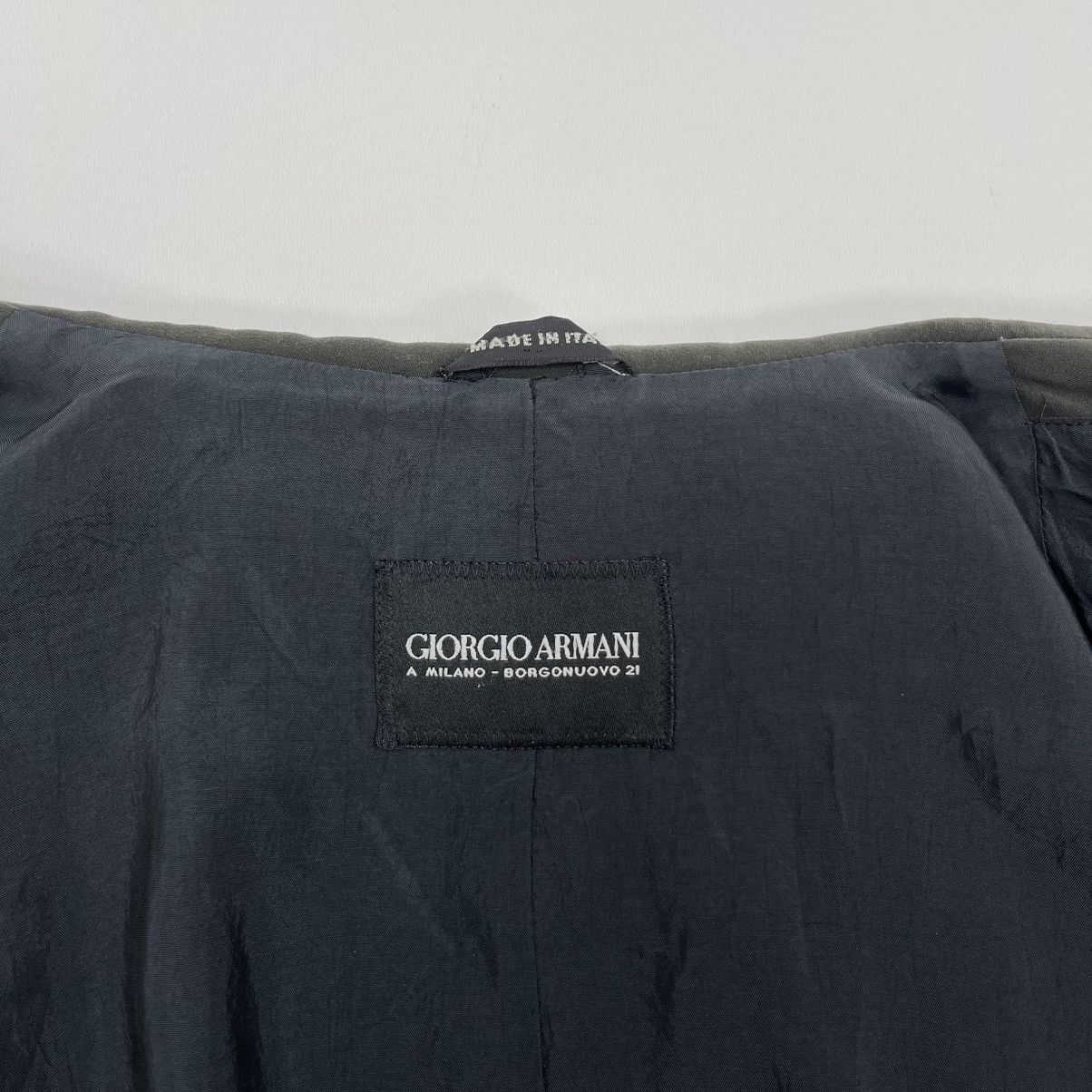 Giorgio Armani Giorgio Armani Pocket Vintage Polyester Jacket Green Rare Size US L / EU 52-54 / 3 - 9 Thumbnail