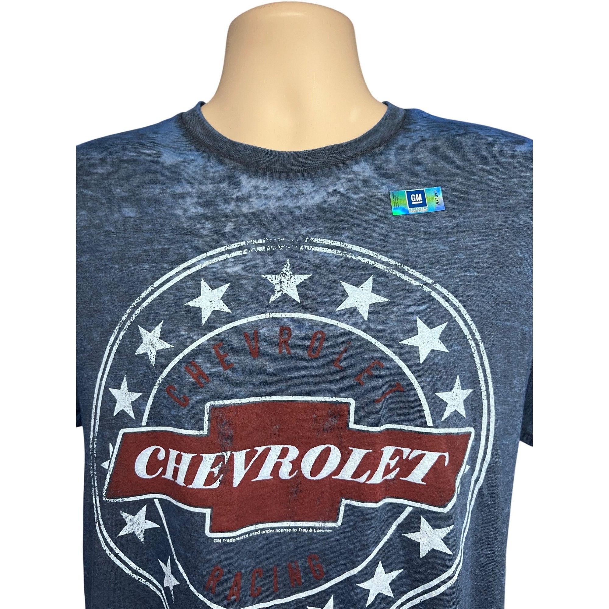 Chevrolet GM Official Licensed Chevy Bowtie Mens Blue Heather Tissue T Size US M / EU 48-50 / 2 - 4 Thumbnail
