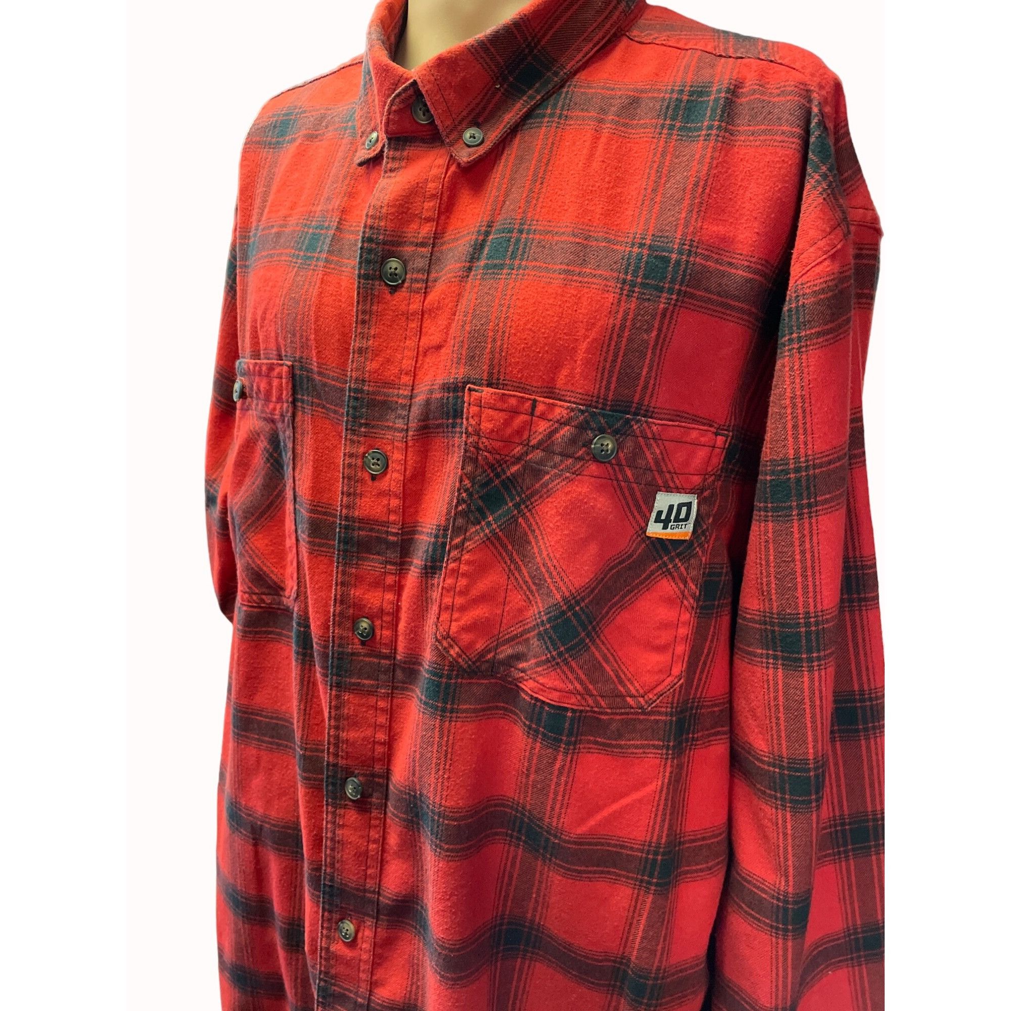 Other 40 Grit By Duluth Men's Red Flannel Long SLeeve Button up Sh Size US XL / EU 56 / 4 - 2 Thumbnail