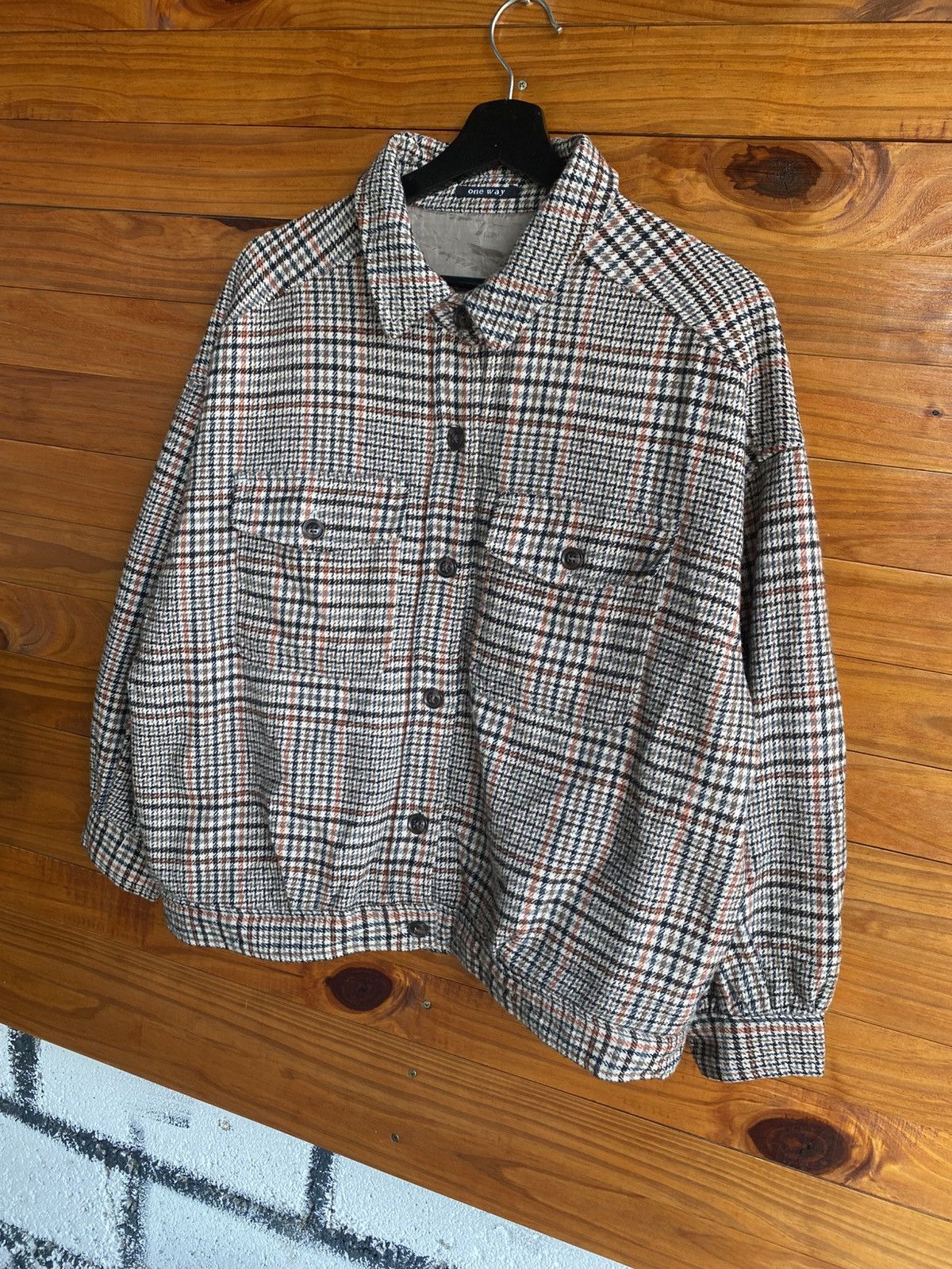 Japanese Brand Vintage One Way Plaid Overshirt Jacket Retro Casual Checker Size US M / EU 48-50 / 2 - 4 Thumbnail