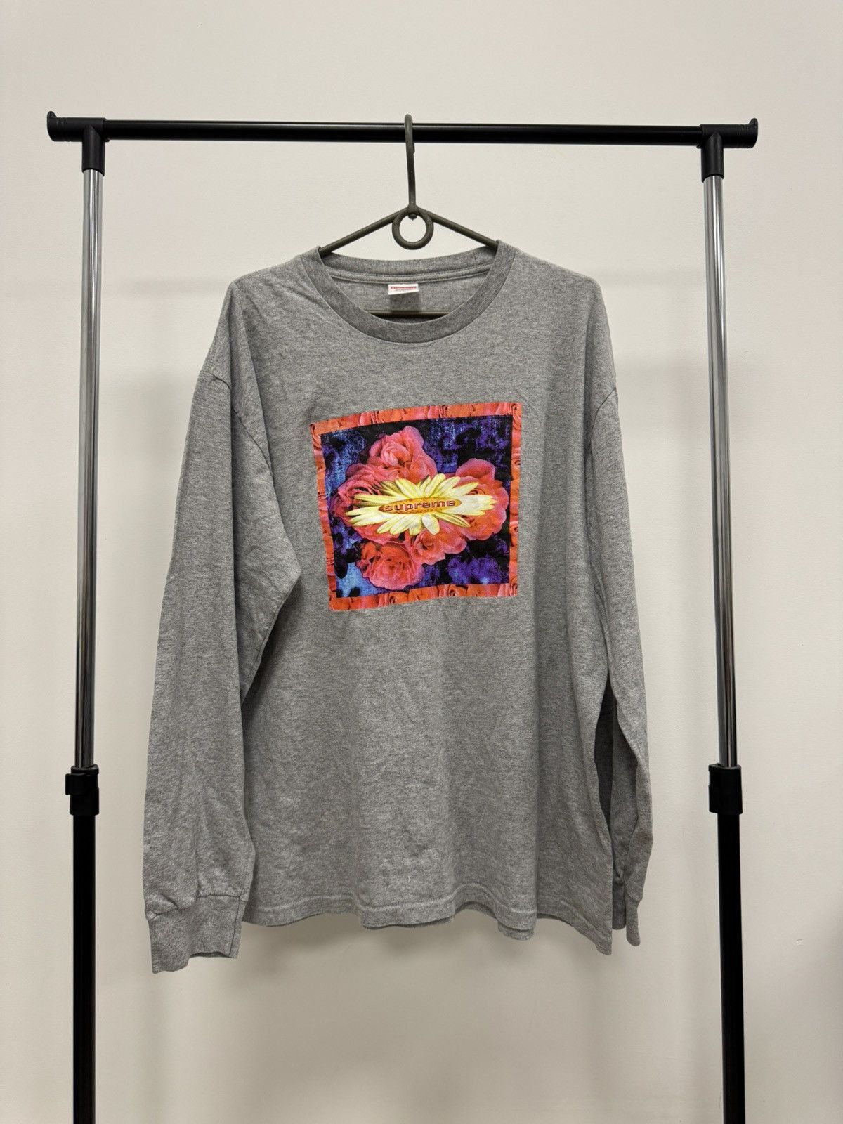 Vintage Supreme Long Sleeve Flowers Logo Made in USA