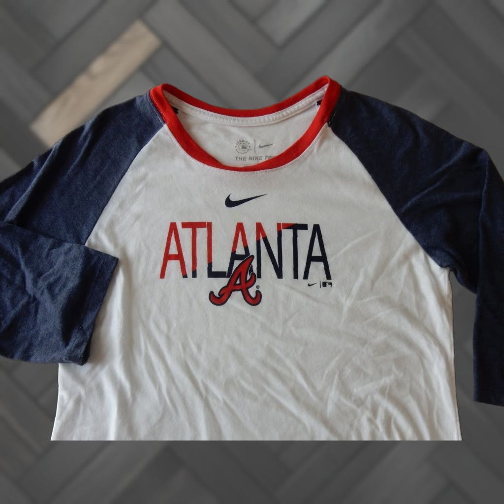 Nike Nike Atlanta Braves Men's Raglan T Shirt Size S Size US S / EU 44-46 / 1 - 1 Thumbnail