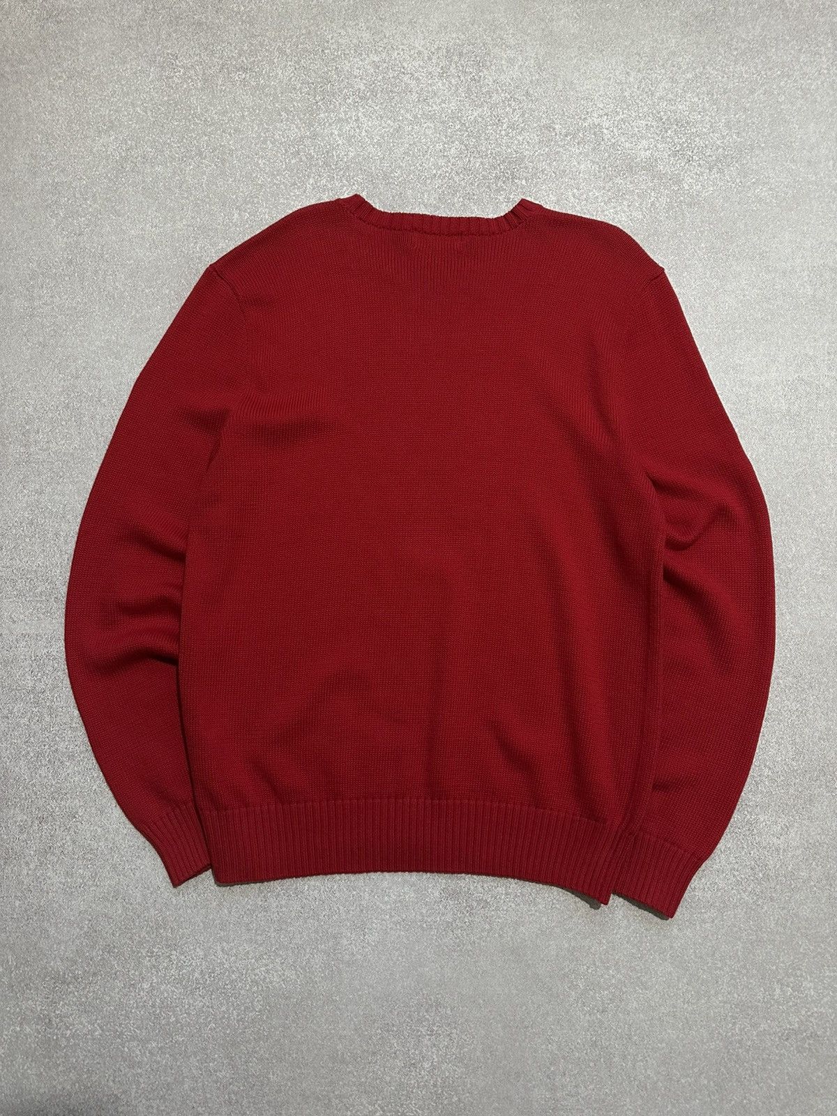 Polo Ralph Lauren × Vintage Polo Ralph Lauren 100% Cotton Basic Red Sweater Crewneck Size US M / EU 48-50 / 2 - 7 Thumbnail