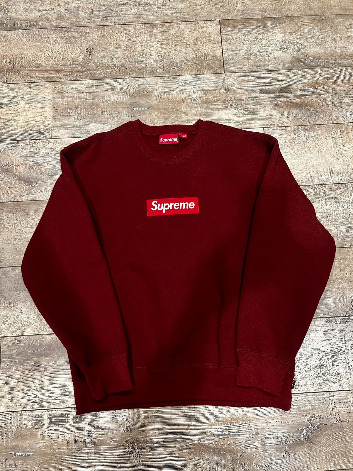 Supreme Supreme Box Logo Crewneck Cardinal Size US M / EU 48-50 / 2 - 2 Thumbnail