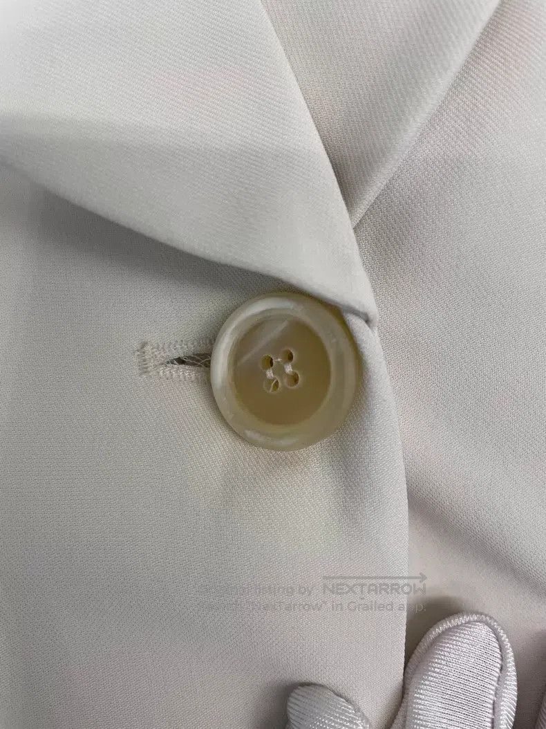 Brunello Cucinelli Brunello Cucinelli White Viscose Fiber Beaded Blazer Size M / US 6-8 / IT 42-44 - 4 Thumbnail