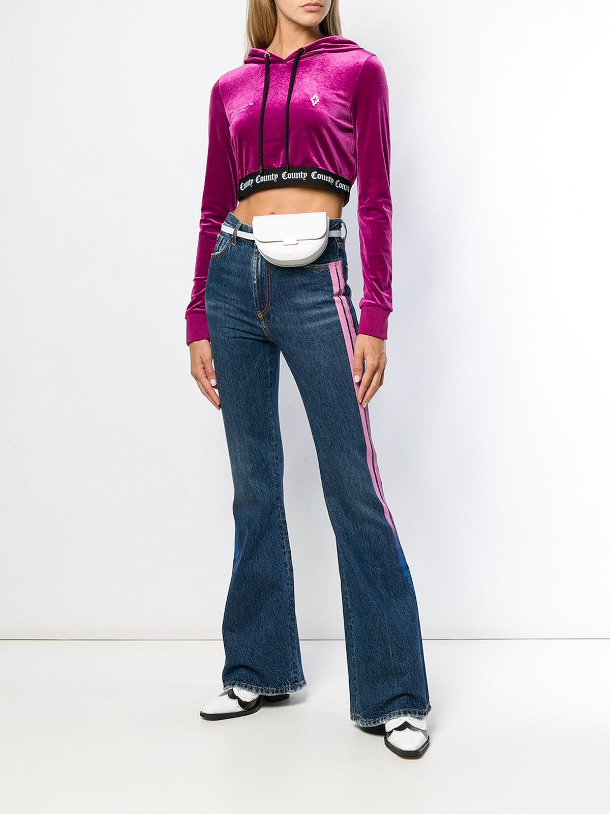 Designer Marcelo Burlon printed denim pants Size 26" / US 2 / IT 38 - 3 Thumbnail