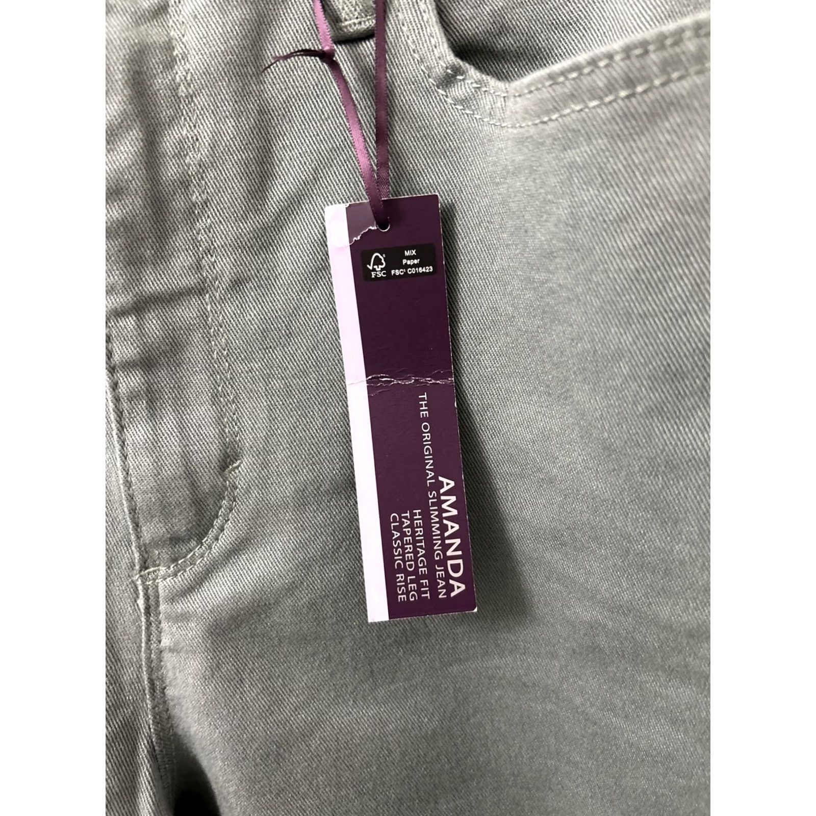Gloria Vanderbilt Gloria Vanderbilt Amanda Jeans Women Sz 10 Gray Slim Straight 31x31 Denim 5-Pocket VINTAGE? Size 32" / US 10 / IT 46 - 4 Thumbnail