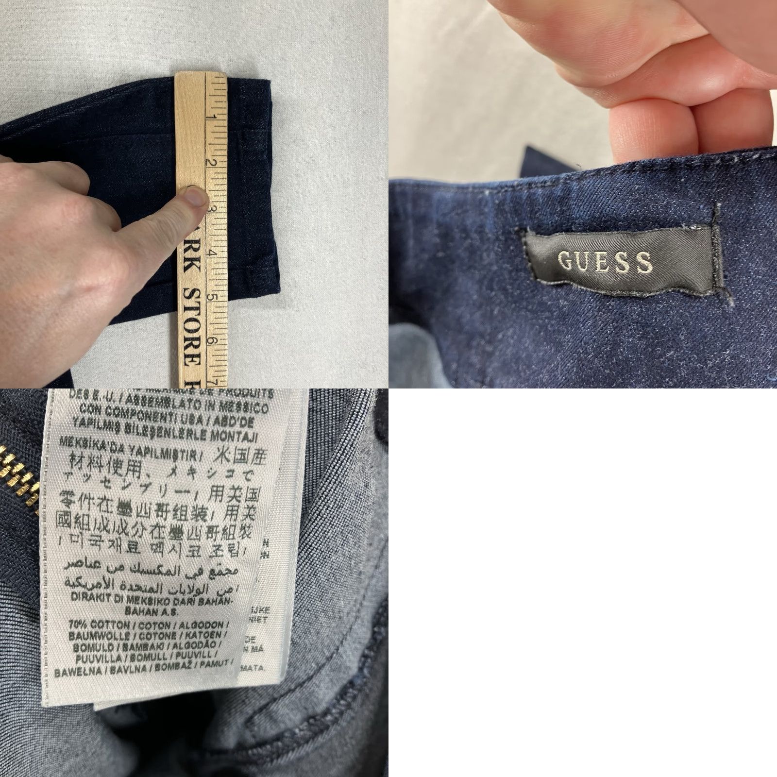 Guess GUESS Jeans Women's 27 Dark Indigo Blue Push Up Leggings Stretch Denim Jeans Slim Mid Rise Zipper Zip Pocket? (Note: Original did not specify pockets) Size 28" / US 6 / IT 42 - 10 Thumbnail