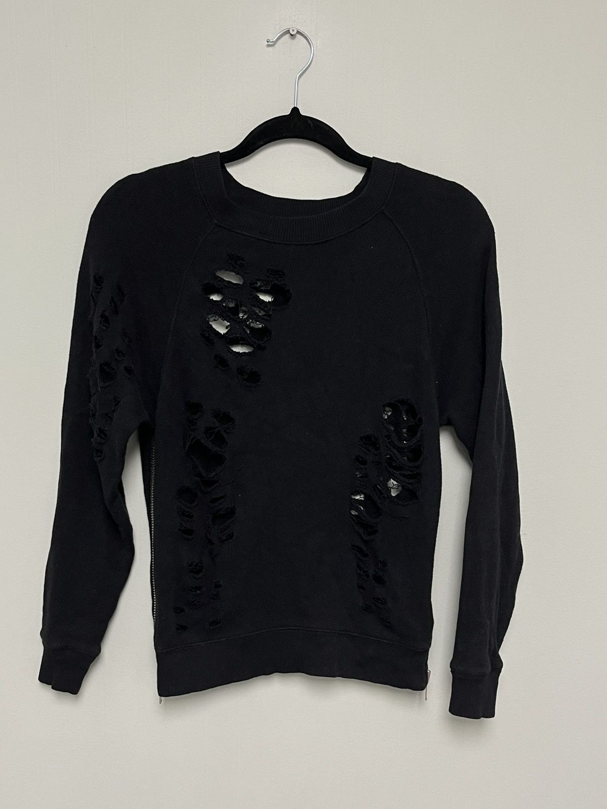 R13 Shredded Zip Side Sweatshirt. Size XS Size XS / US 0-2 / IT 36-38 - 8 Thumbnail
