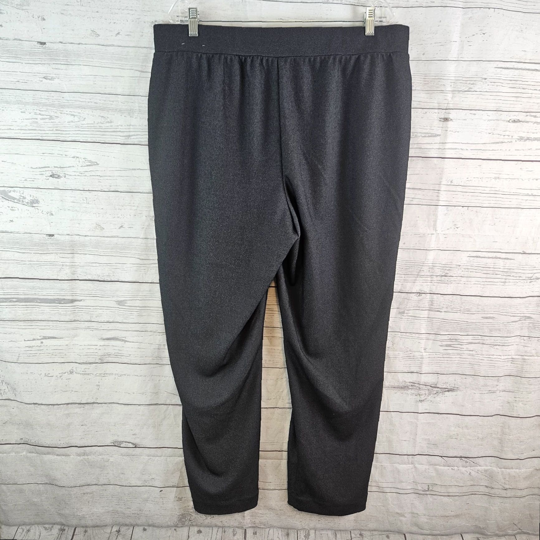 Vintage Catherines Womens Crepe Knit Pants Sz 1X Gray High Rise Pull On Size 40" / US 18 - 3 Thumbnail