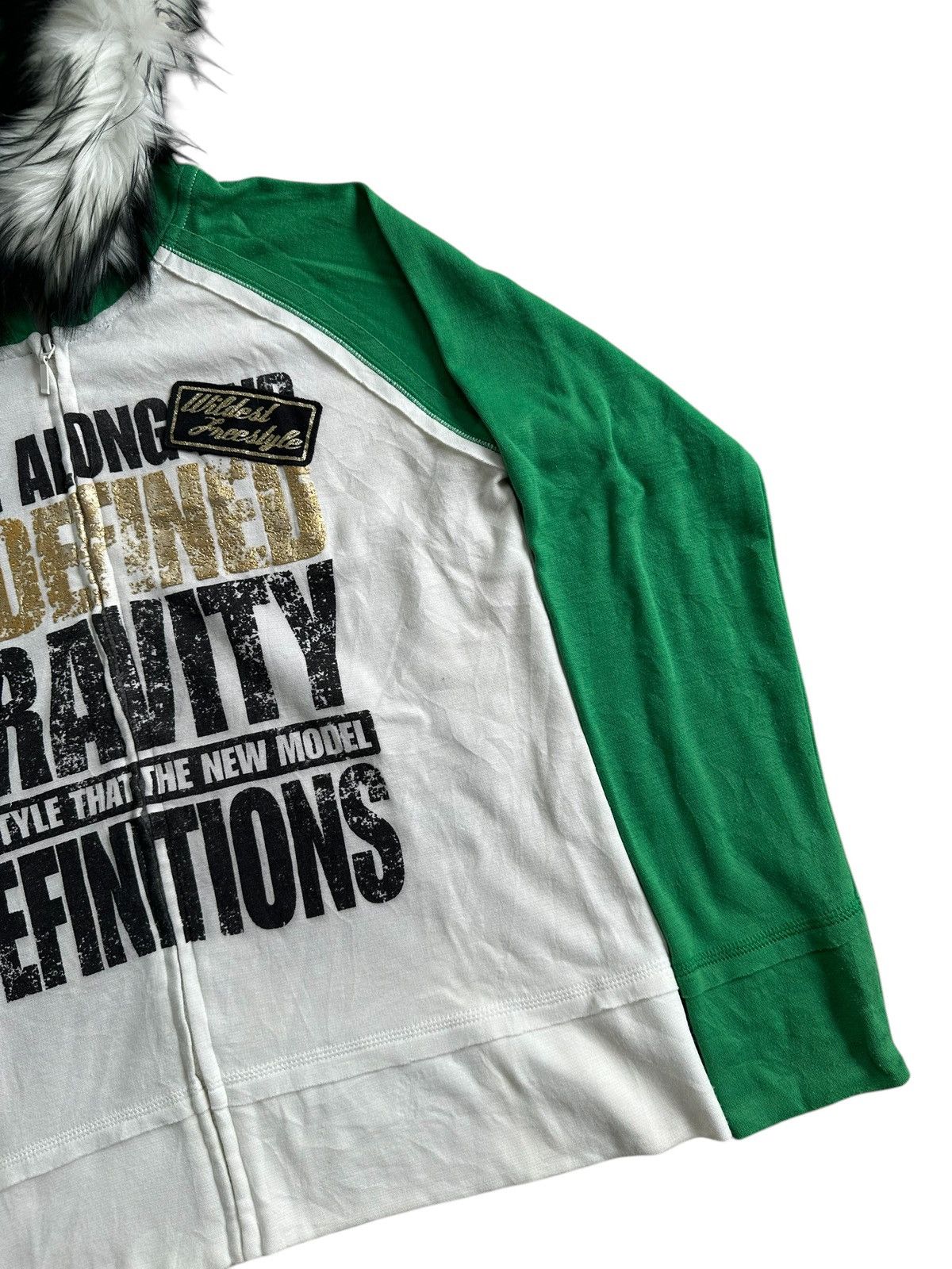 Hysteric Glamour CORNFLAKE GRAVITY POEM Zip Fur Hoodie IFSIXWASNINE LGB STYLE Size US M / EU 48-50 / 2 - 6 Thumbnail