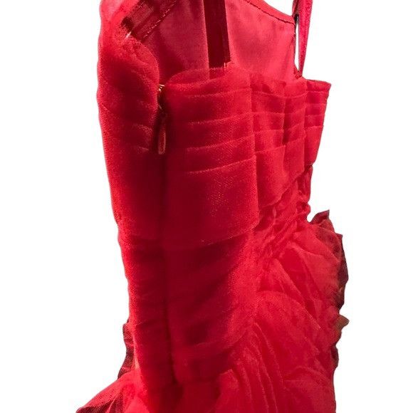 Bcbgmaxazria BCBG Max Azria Strapless Ruffle-Trimmed Gown 🌹 Size L / US 10 / IT 46 - 6 Thumbnail