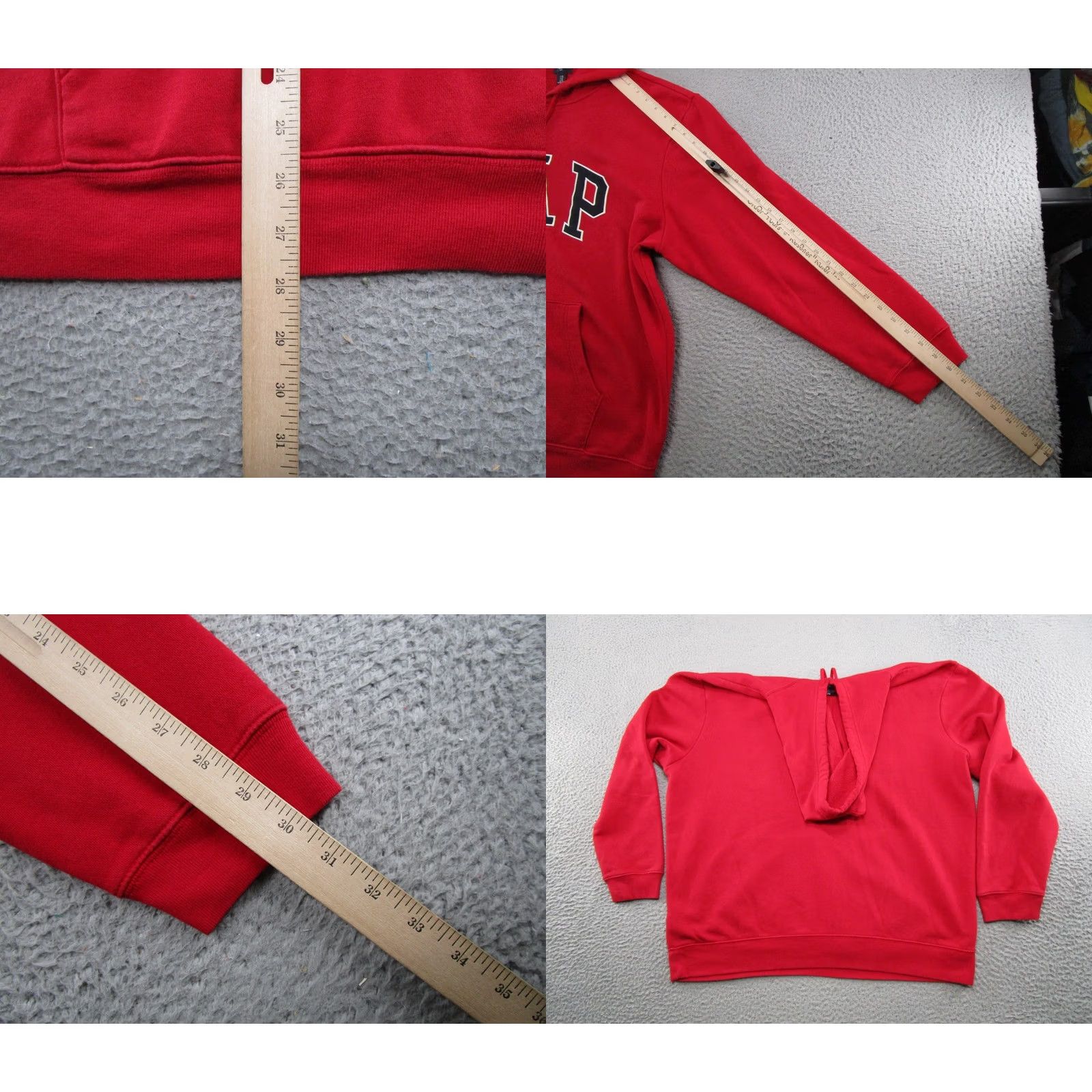 Gap VTG GAP Pullover Hoodie Mens XL Red Crew Neck Fleece Cotton Baggy 90s Skater Sports All Seasons Hooded Size US XL / EU 56 / 4 - 8 Thumbnail