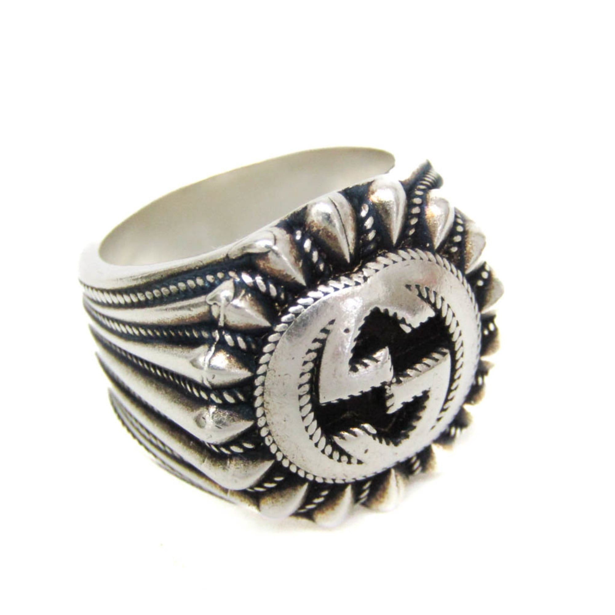 Gucci Gucci Interlocking G 728399 Silver Fashion Band Ring Silver Size ONE SIZE - 1 Thumbnail