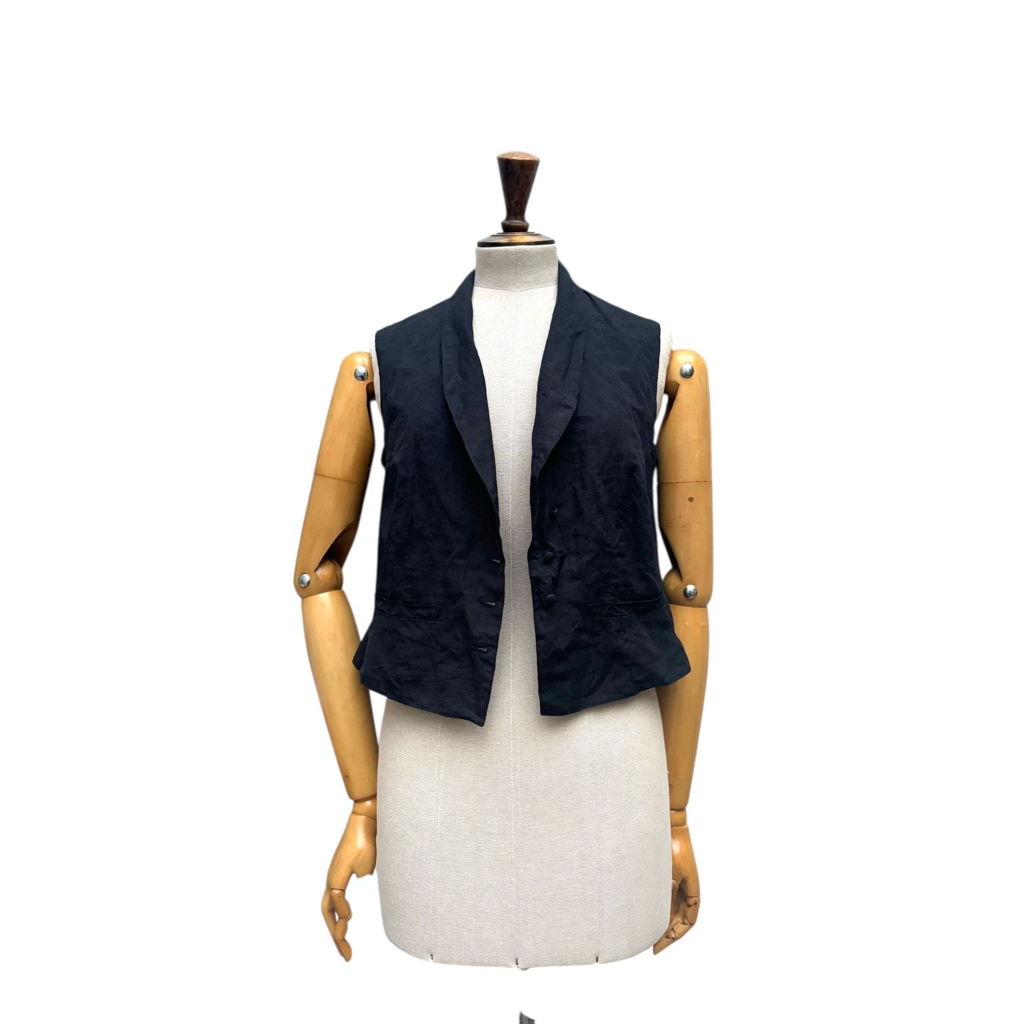 Dries Van Noten Early 1990s Black Cotton Vest Size M / US 6-8 / IT 42-44 - 1 Thumbnail