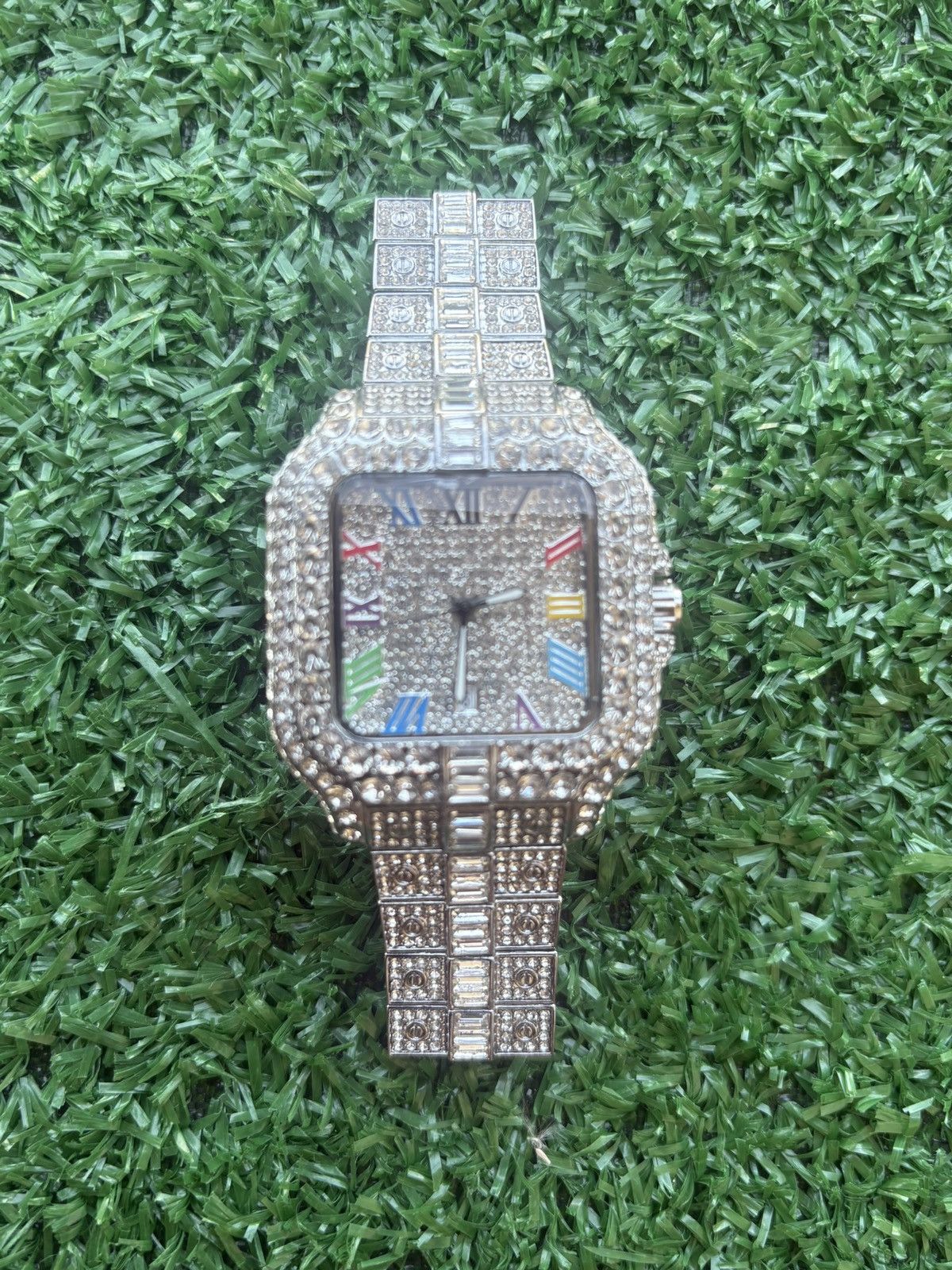 Djab Moissanite VVS1 Quality Diamond Tested white Watch Iced Out Size 44 - 1 Thumbnail
