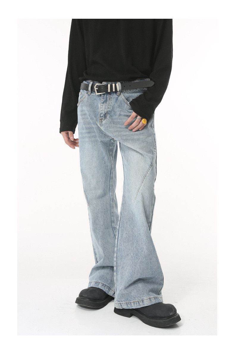 Japanese Brand Japanese style retro light blue flared casual jeans Size US 32 / EU 48 - 2 Thumbnail