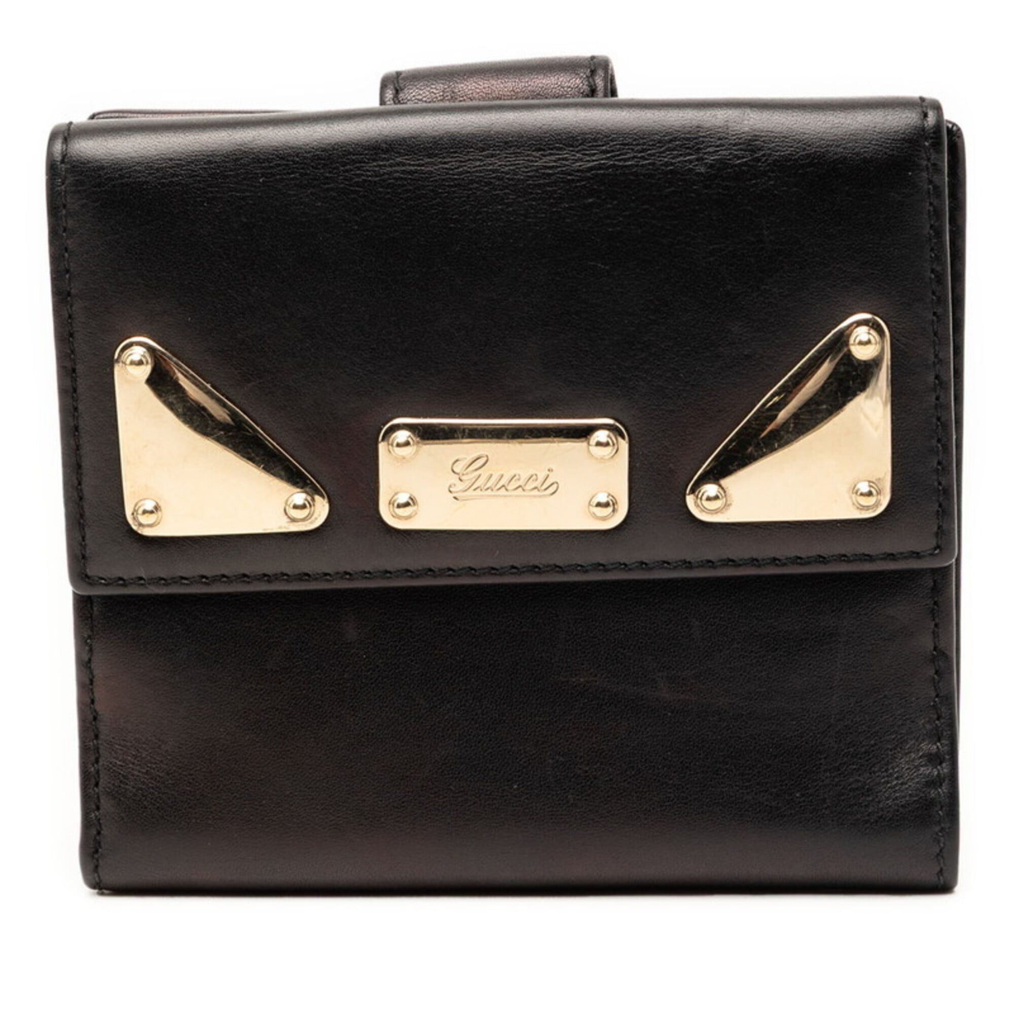 Gucci Gucci Bi-fold Wallet 181896 Black Leather Women's GUCCI Size ONE SIZE - 1 Thumbnail