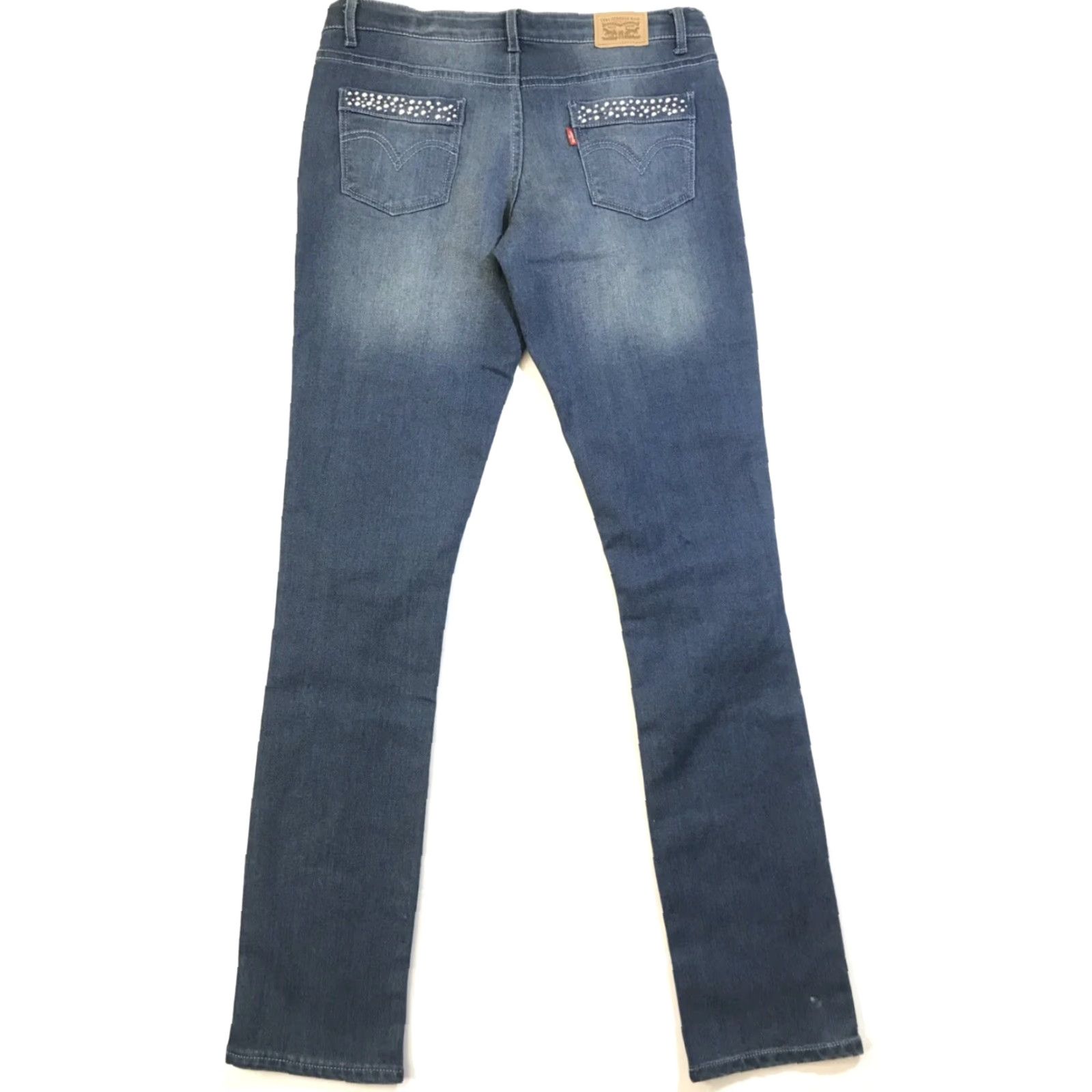 Levi's Levi's Jeans 28x30 Womens 711 Skinny Distressed Look Med Wash Stretch Blue Jeans Size 28" / US 6 / IT 42 - 2 Thumbnail