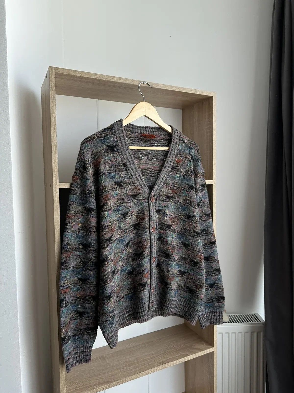 Missoni × Vintage Vintage Missoni Knit Woll Cardigan Iconic Wawes Rainbow Size US M / EU 48-50 / 2 - 6 Thumbnail