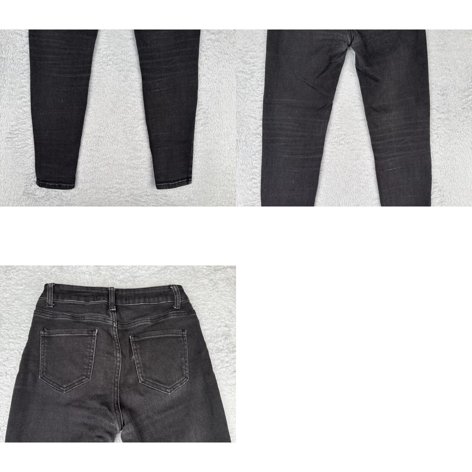 Vintage Manley Jeans Juniors 7 Black Denim Skinny Taper Leg Mid Rise Cotton Blend 26x27 Jeans Womens Size 28" / US 6 / IT 42 - 10 Thumbnail