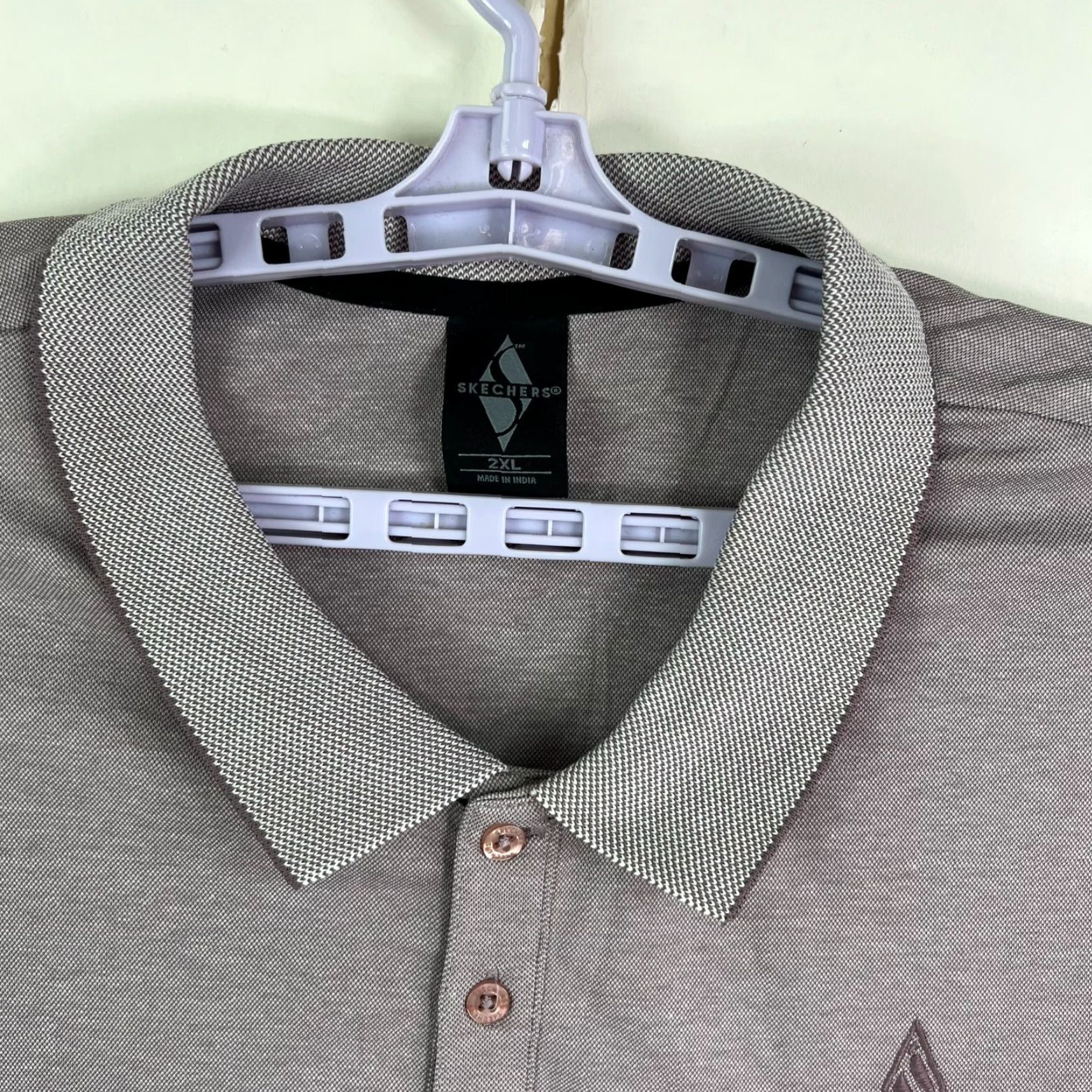 SKECHERS Skechers Off Duty Polo Mens 2XL Gray Short Sleeve Shirt Size US XXL / EU 58 / 5 - 3 Thumbnail