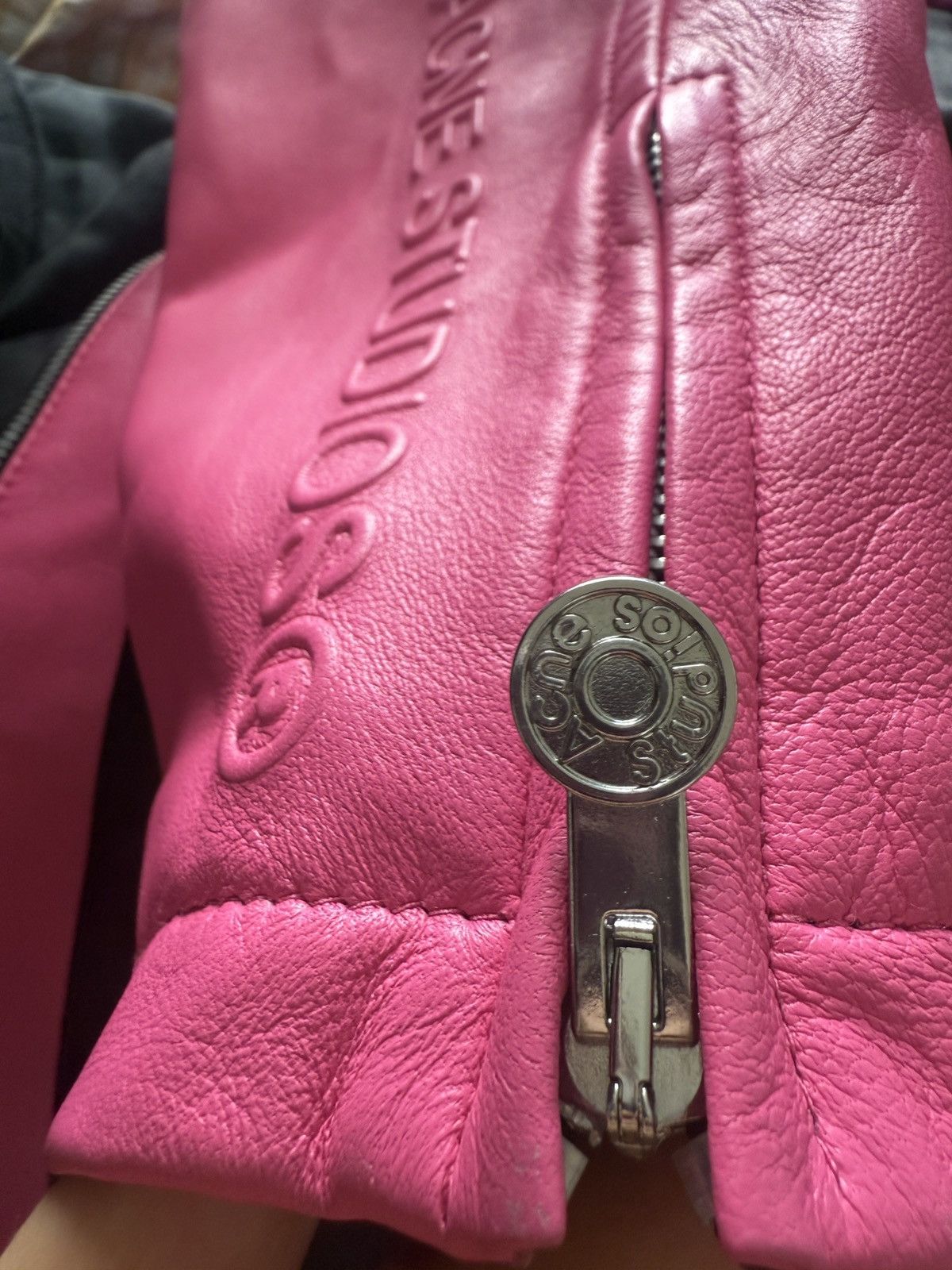 Acne Studios Acne Studios Pink Leather Jacket Size US M / EU 48-50 / 2 - 8 Thumbnail