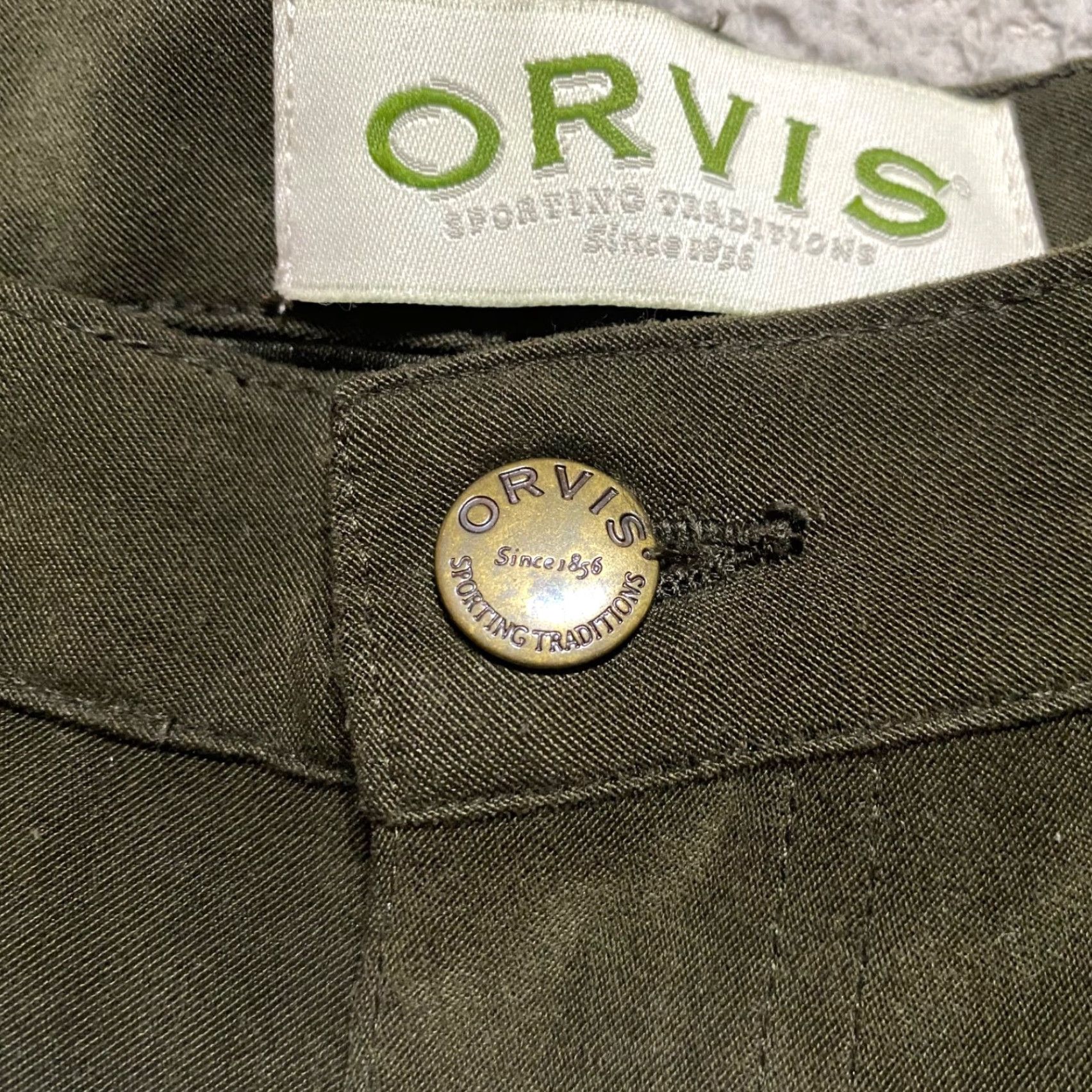 Orvis Orvis Womens Pants Green Straight High Rise 30" Inseam 30" Polyester Spandex Chino Regular Size 10 For Travel Casual Womens Size 30" / US 8 / IT 44 - 4 Thumbnail