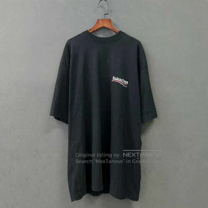 Balenciaga Balenciaga Black Cola Logo Letter Embroidered Crew Neck Sh Size US S / EU 44-46 / 1 - 1 Thumbnail