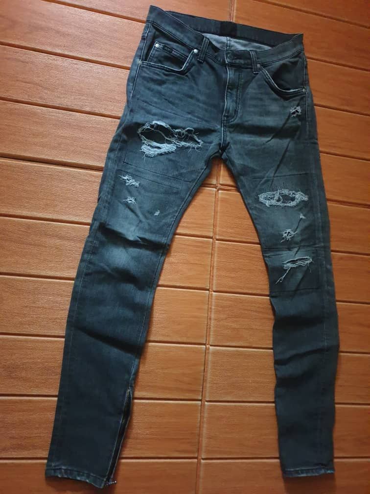 Japanese Brand 💥Lee riders custom zipper leg distressed jeans Size US 30 / EU 46 - 5 Thumbnail