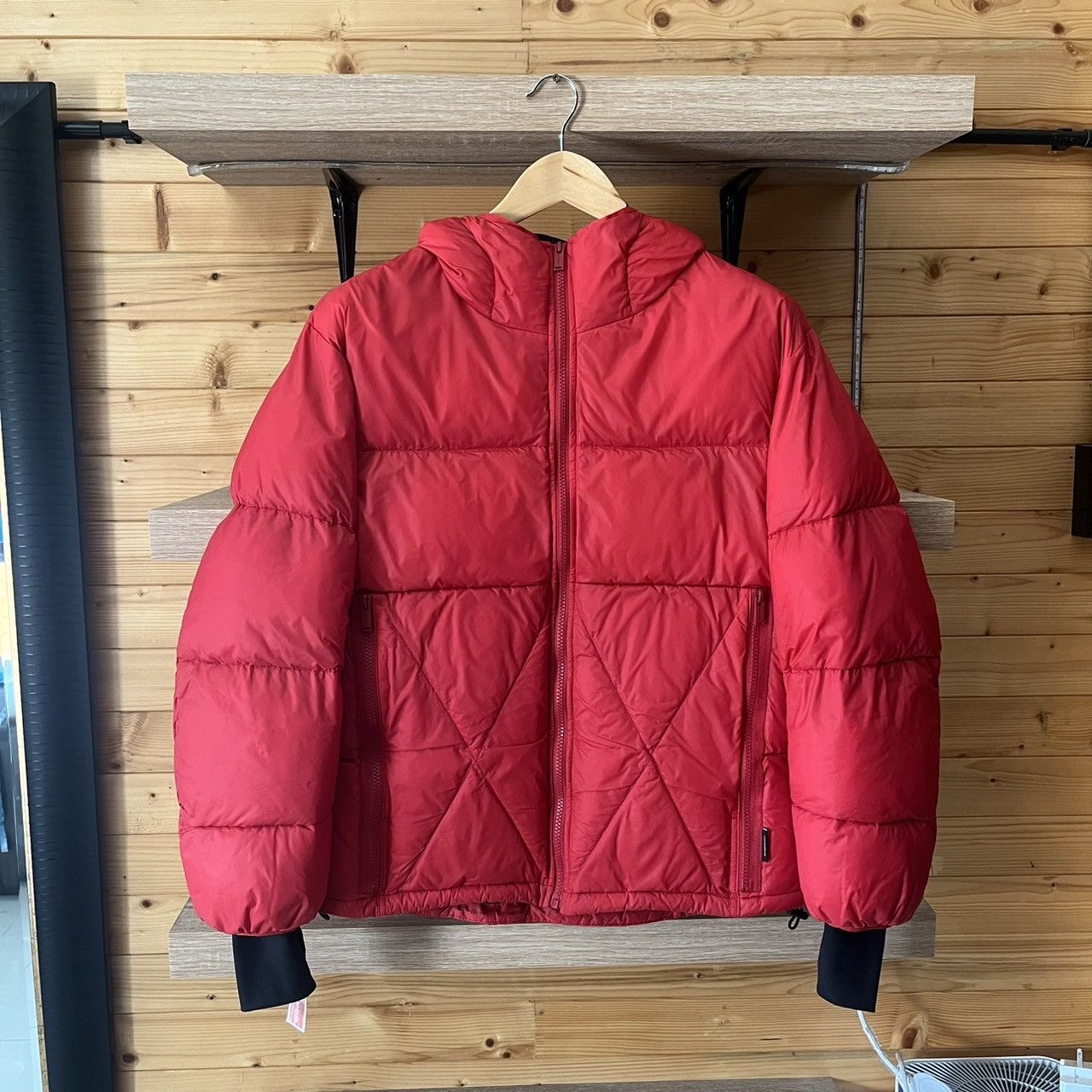 image of Gu Undercover Puffer Jacket Red, Men's (Size Small)