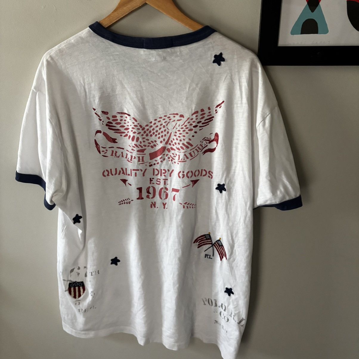 Polo Ralph Lauren Polo Ralph Lauren Embroidered Americana Ringer Size US L / EU 52-54 / 3 - 3 Thumbnail